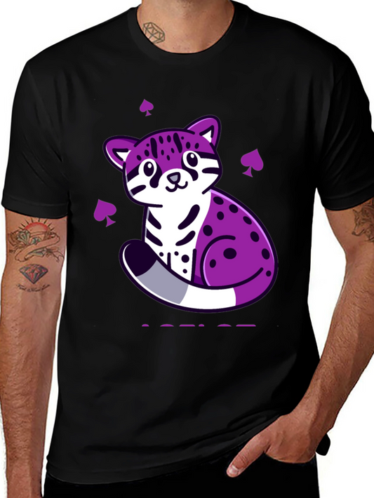 Ace Pride Ocelot T-Shirt - Black