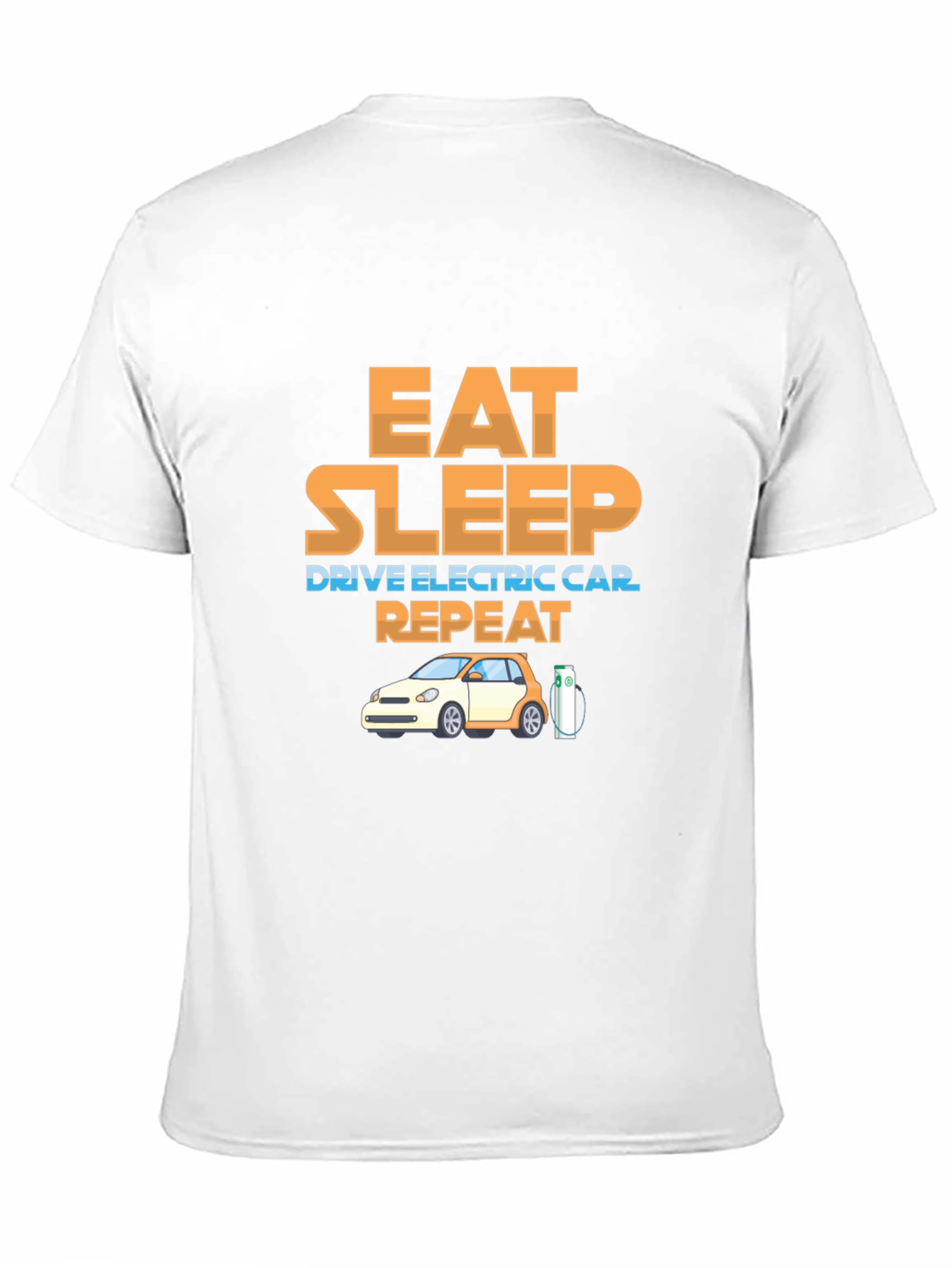 Eat Sleep Drive Electric Car Repeat Graphic T-Shirt