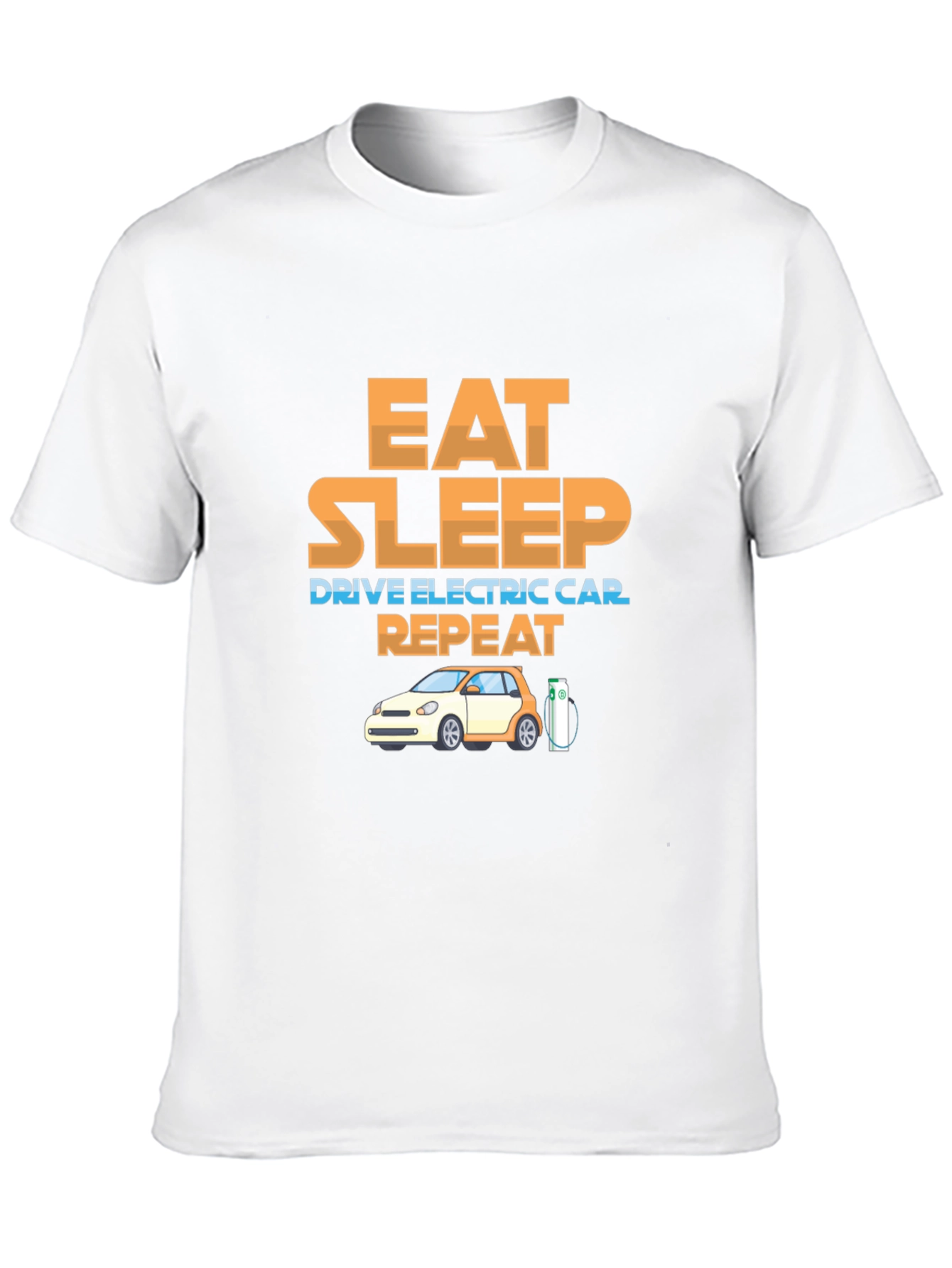 Eat Sleep Drive Electric Car Repeat Graphic T-Shirt