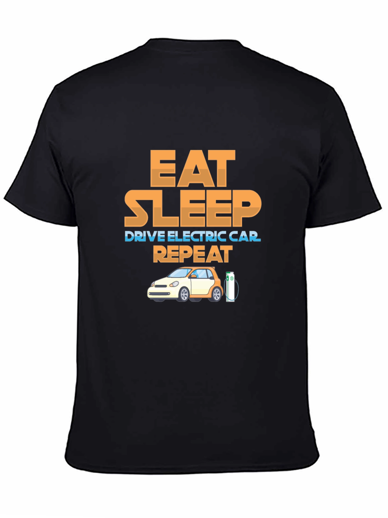 Eat Sleep Drive Electric Car Repeat Graphic T-Shirt