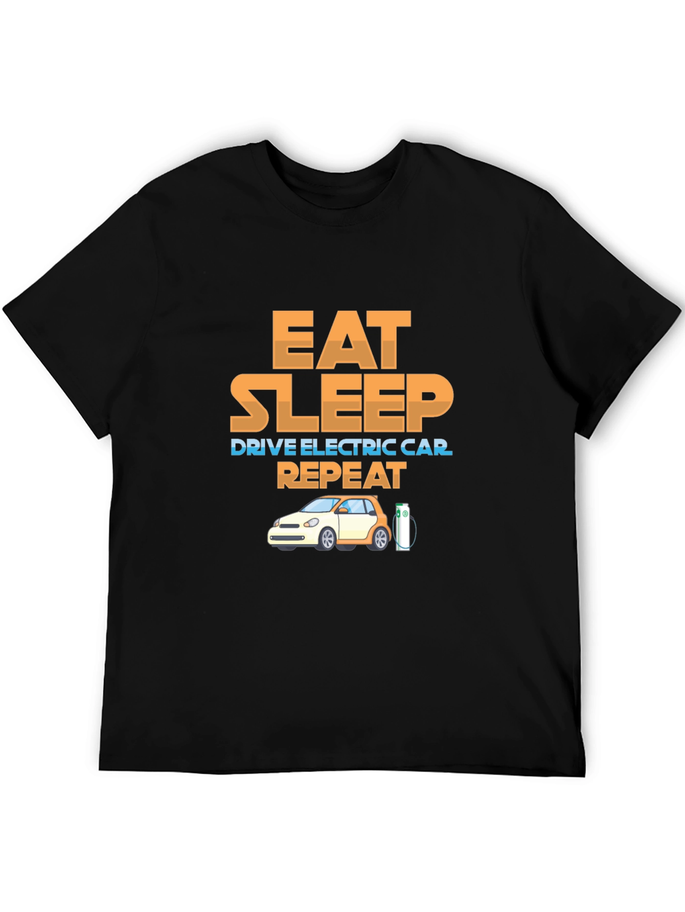 Eat Sleep Drive Electric Car Repeat Graphic T-Shirt