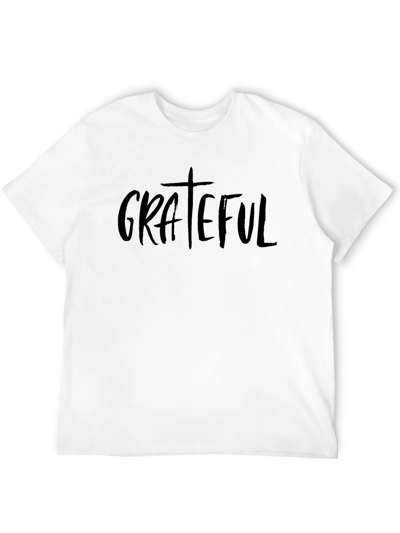 Grateful Graphic T-Shirt - Black Crew Neck Tee