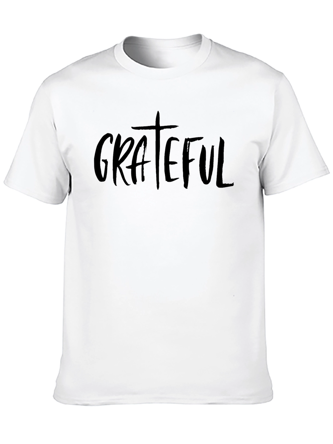 Grateful Graphic T-Shirt - Black Crew Neck Tee