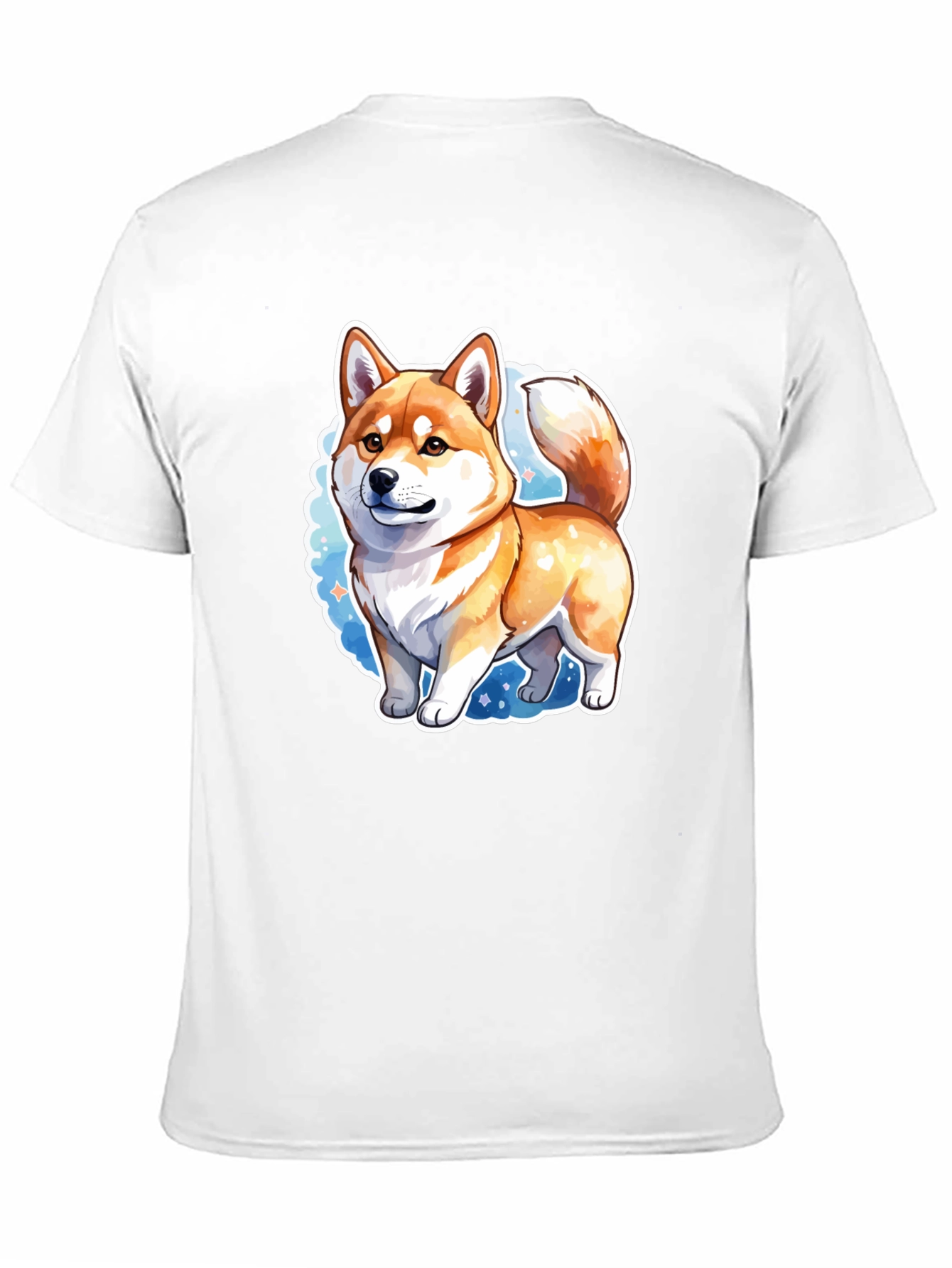 Shiba Inu Cartoon Graphic Tee - Unisex Black T-Shirt