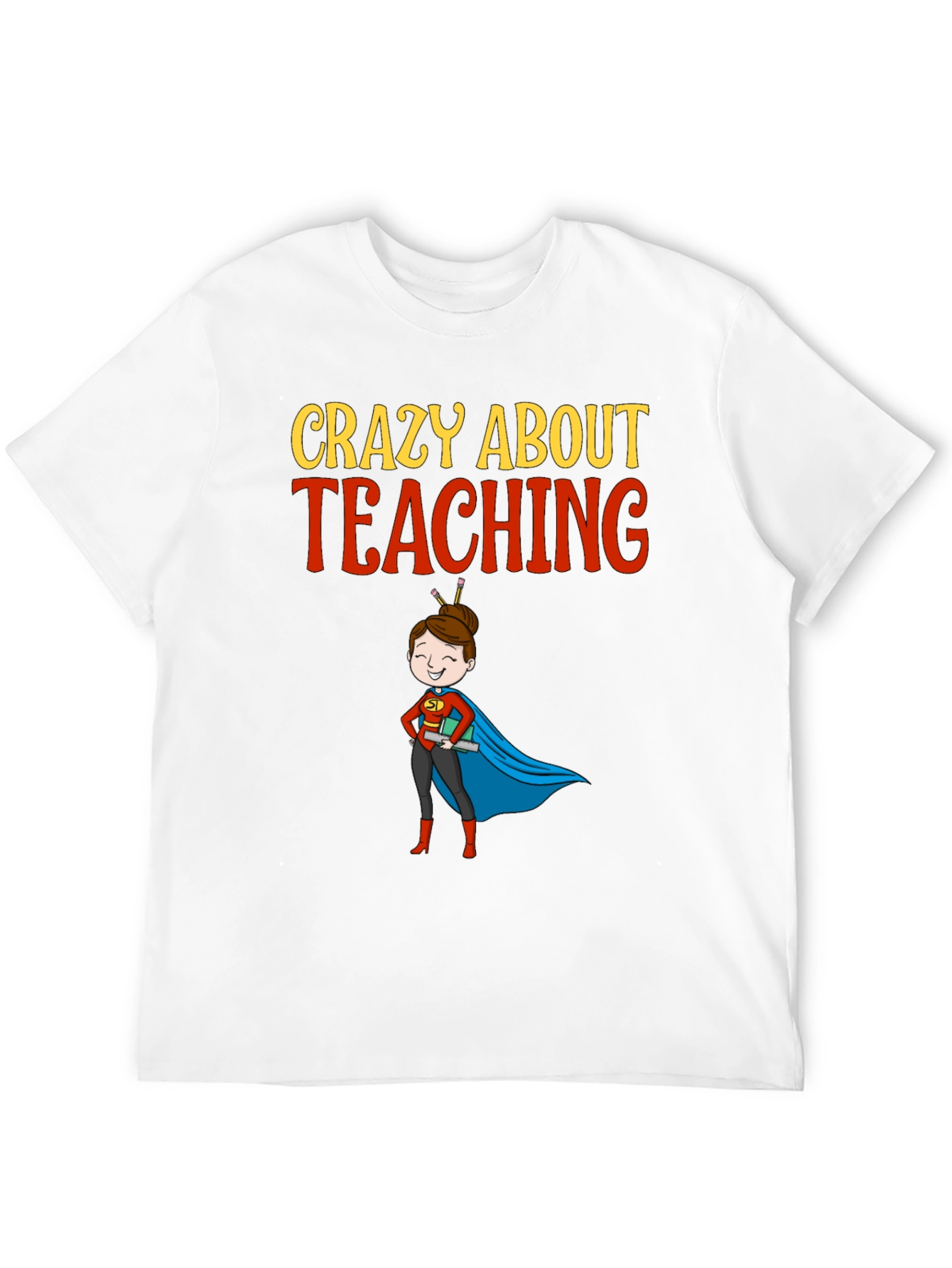 Crazy About Teaching Teacher Graphic T-Shirt