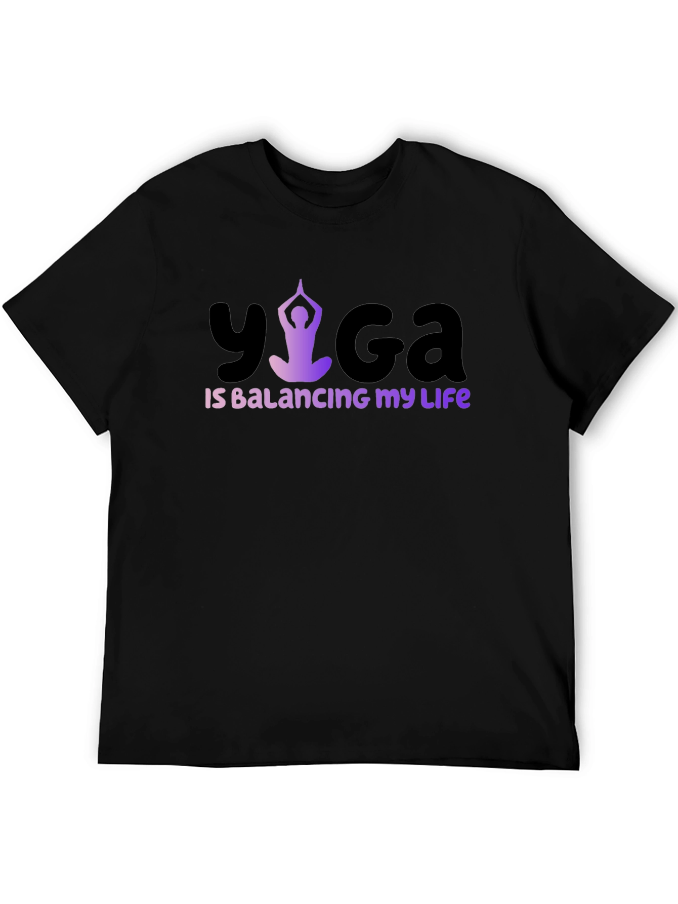 Yoga Balancing Life T-Shirt Black