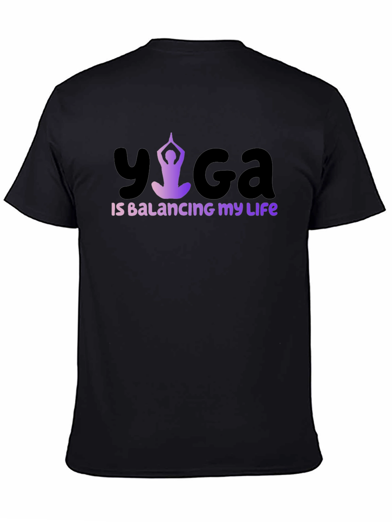 Yoga Balancing Life T-Shirt Black