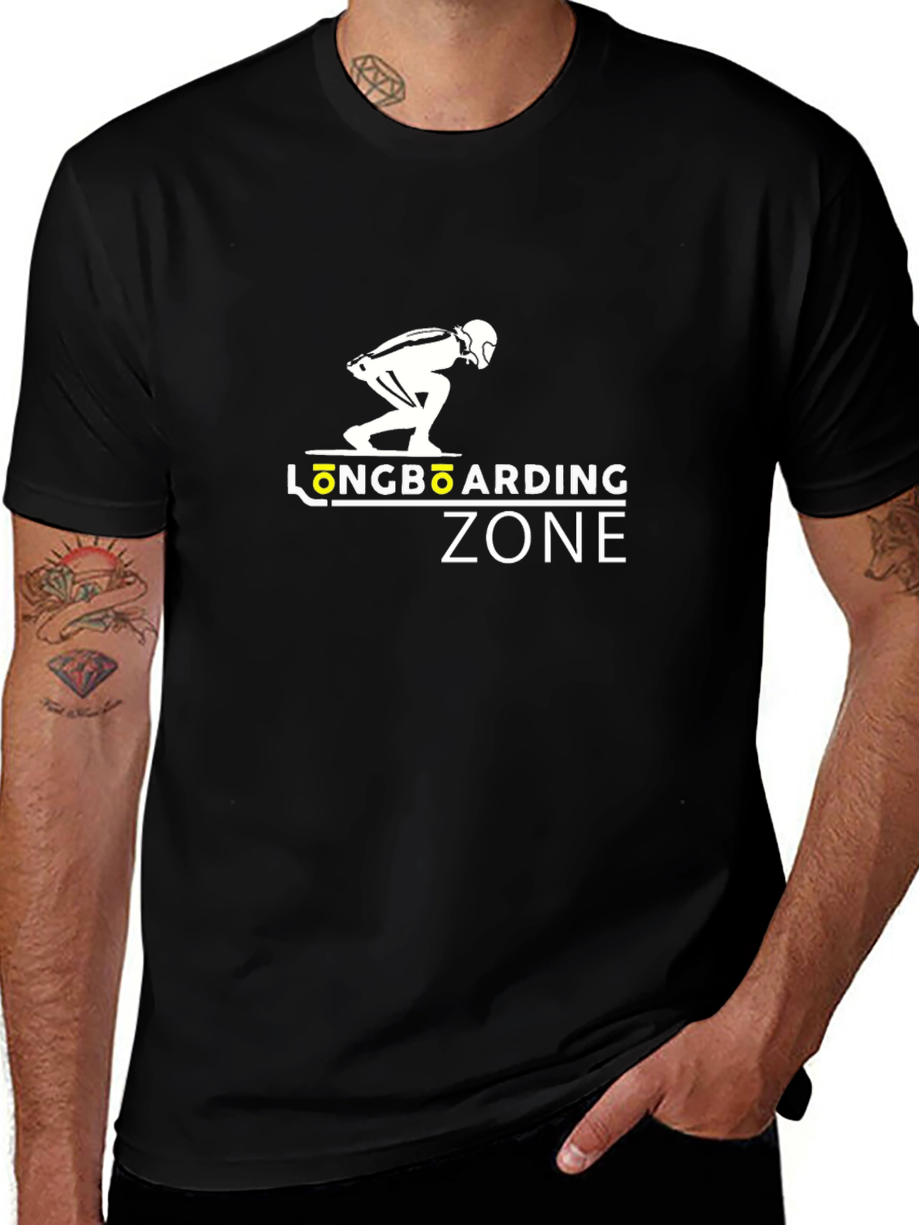 Longboarding Zone Graphic Tee - Black