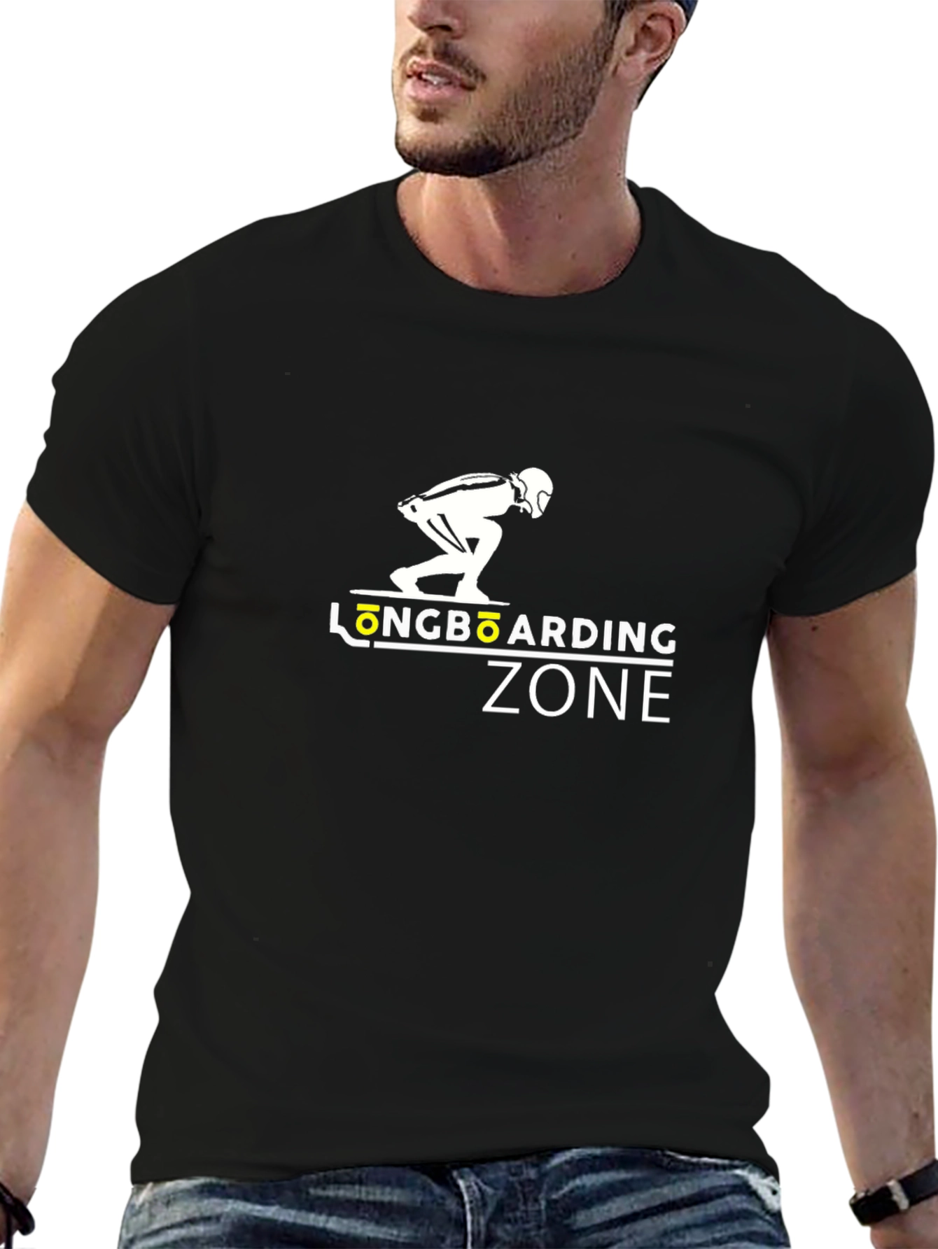 Longboarding Zone Graphic Tee - Black
