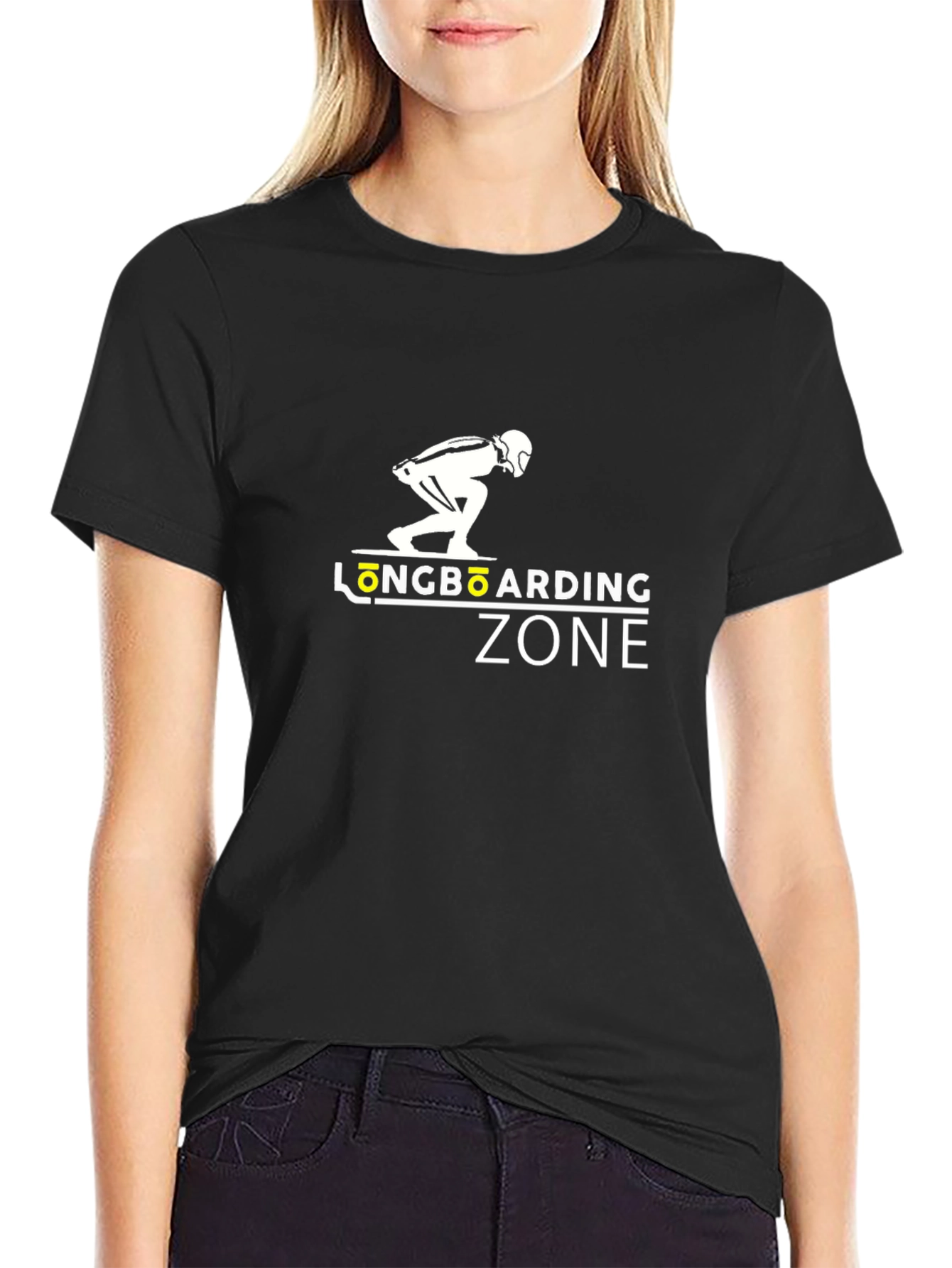 Longboarding Zone Graphic Tee - Black