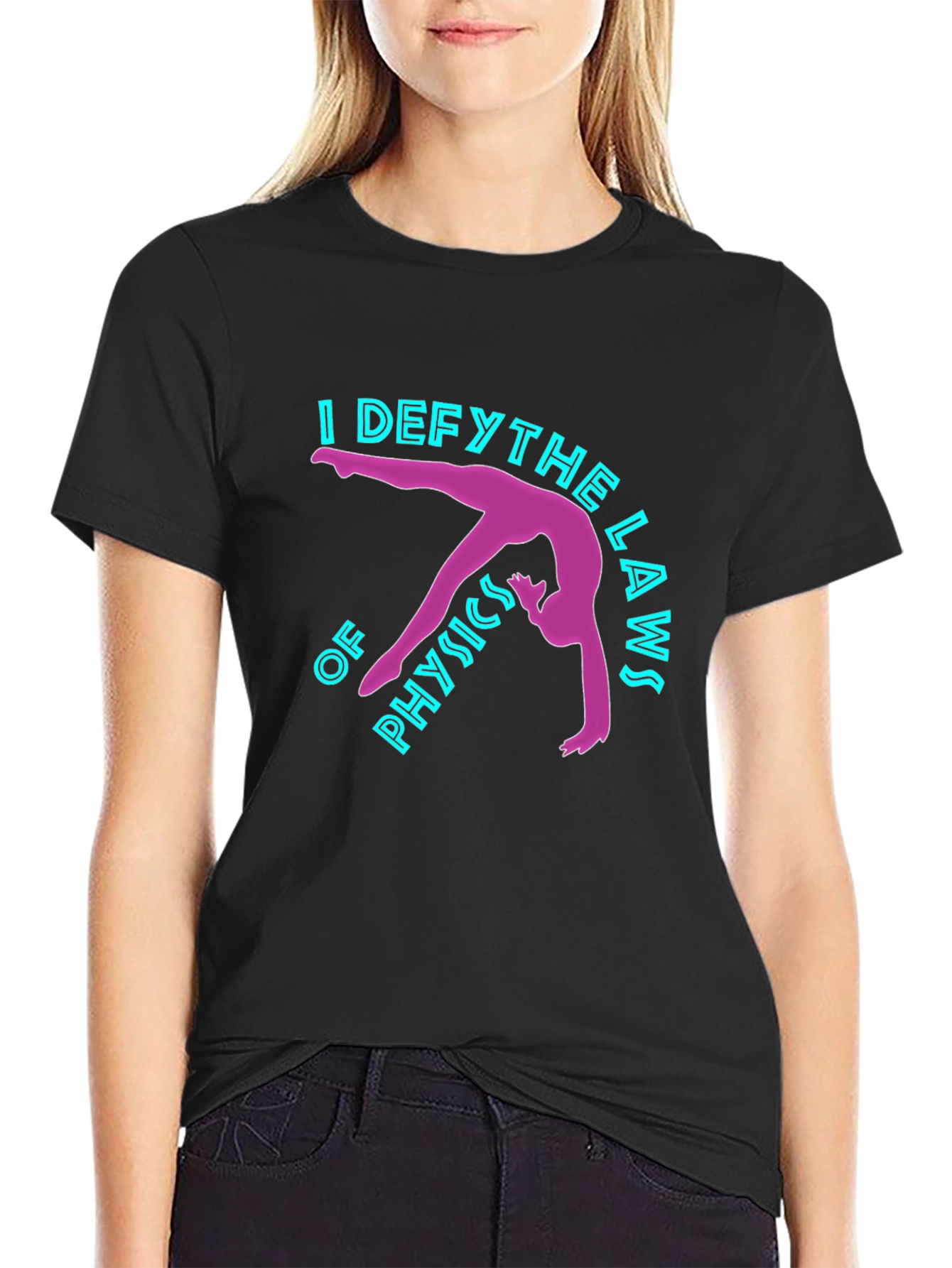 Defy Physics T-Shirt - Gymnastics Design