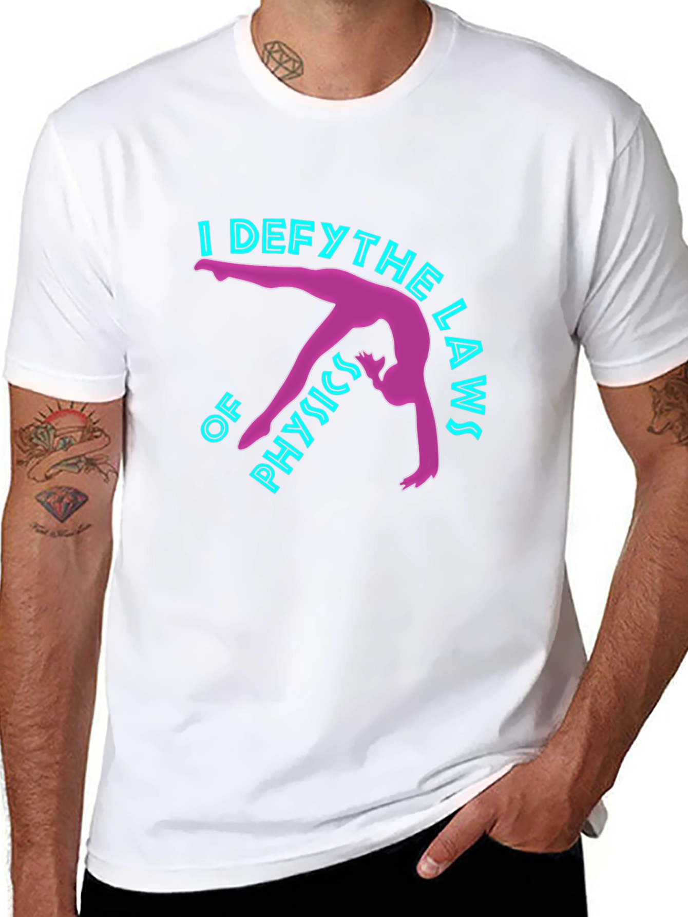 Defy Physics T-Shirt - Gymnastics Design
