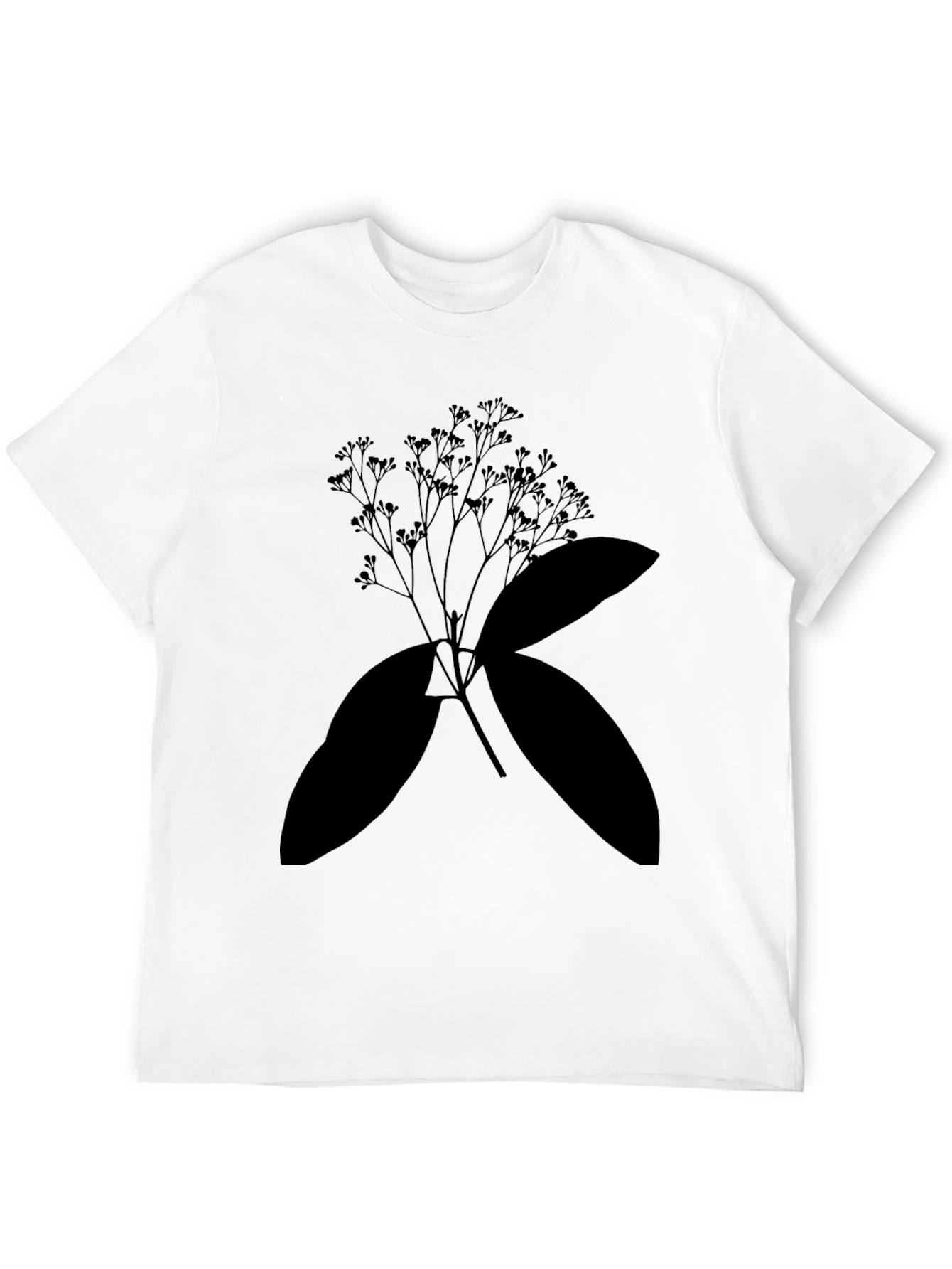 Black Floral Graphic T-Shirt - Casual Wear