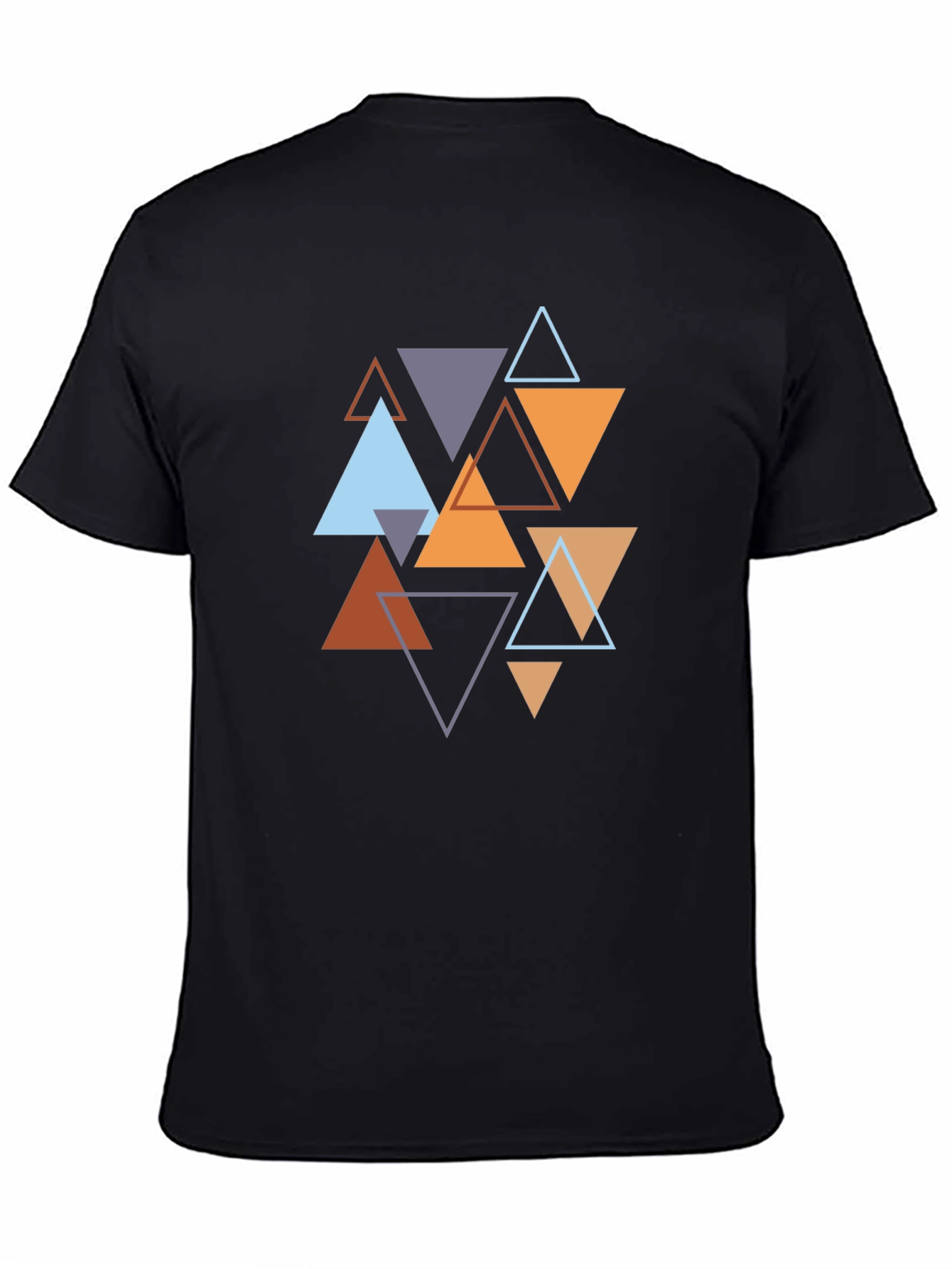 Geometric Triangle Pattern Mens T-Shirt