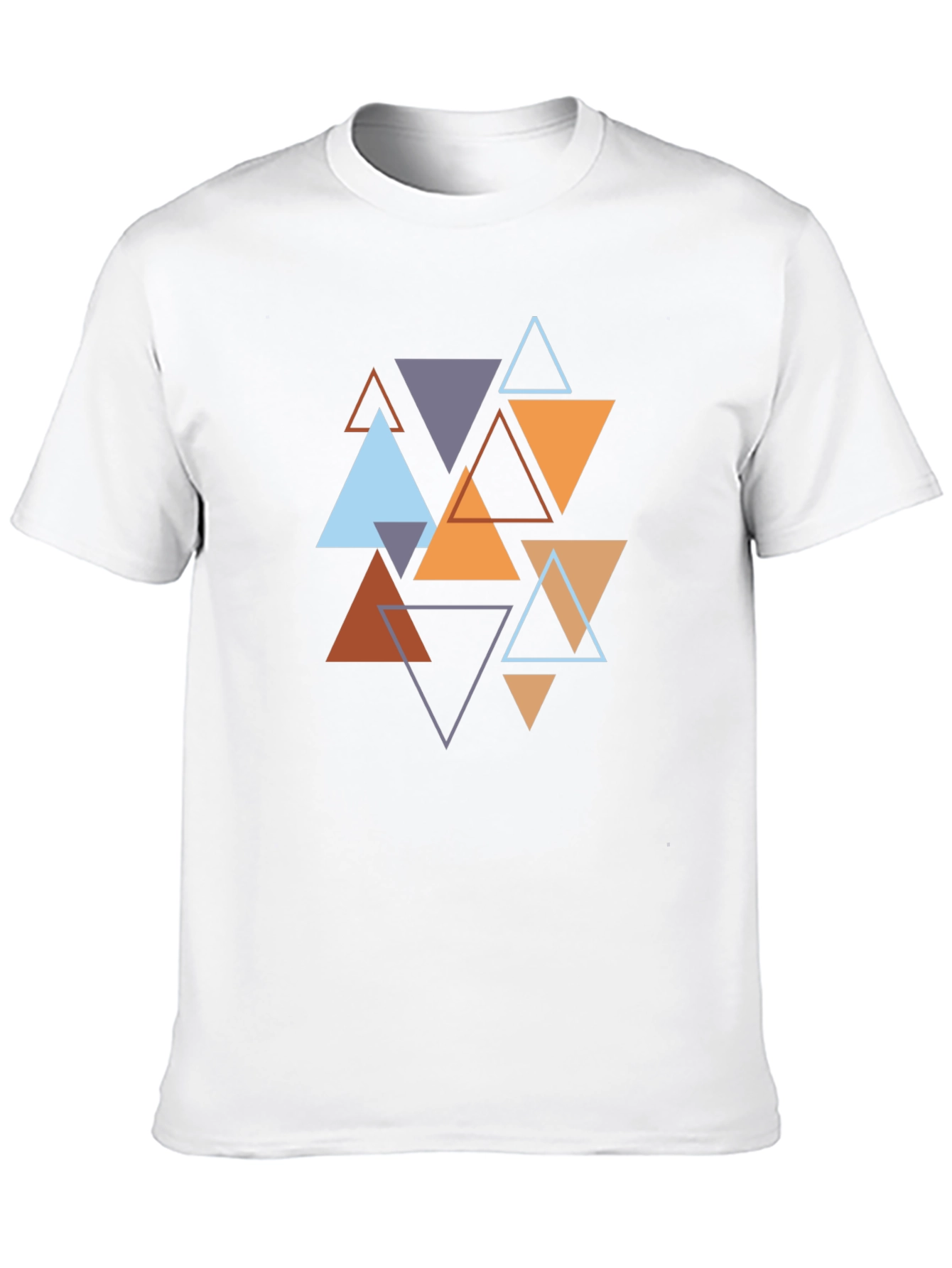 Geometric Triangle Pattern Mens T-Shirt