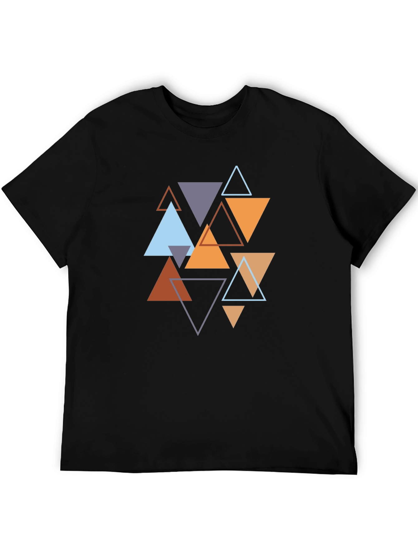 Geometric Triangle Pattern Mens T-Shirt