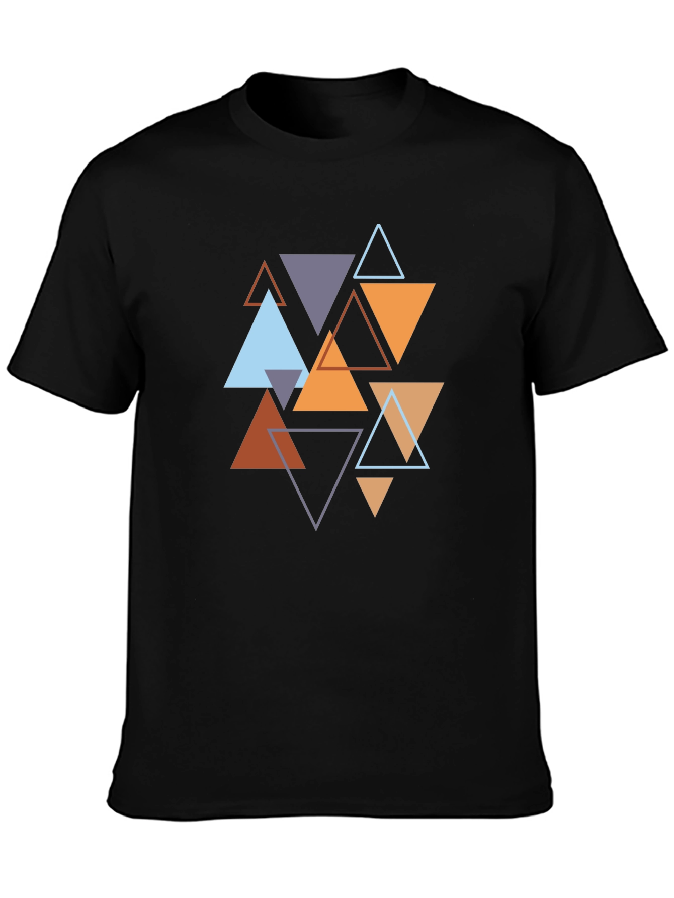 Geometric Triangle Pattern Mens T-Shirt