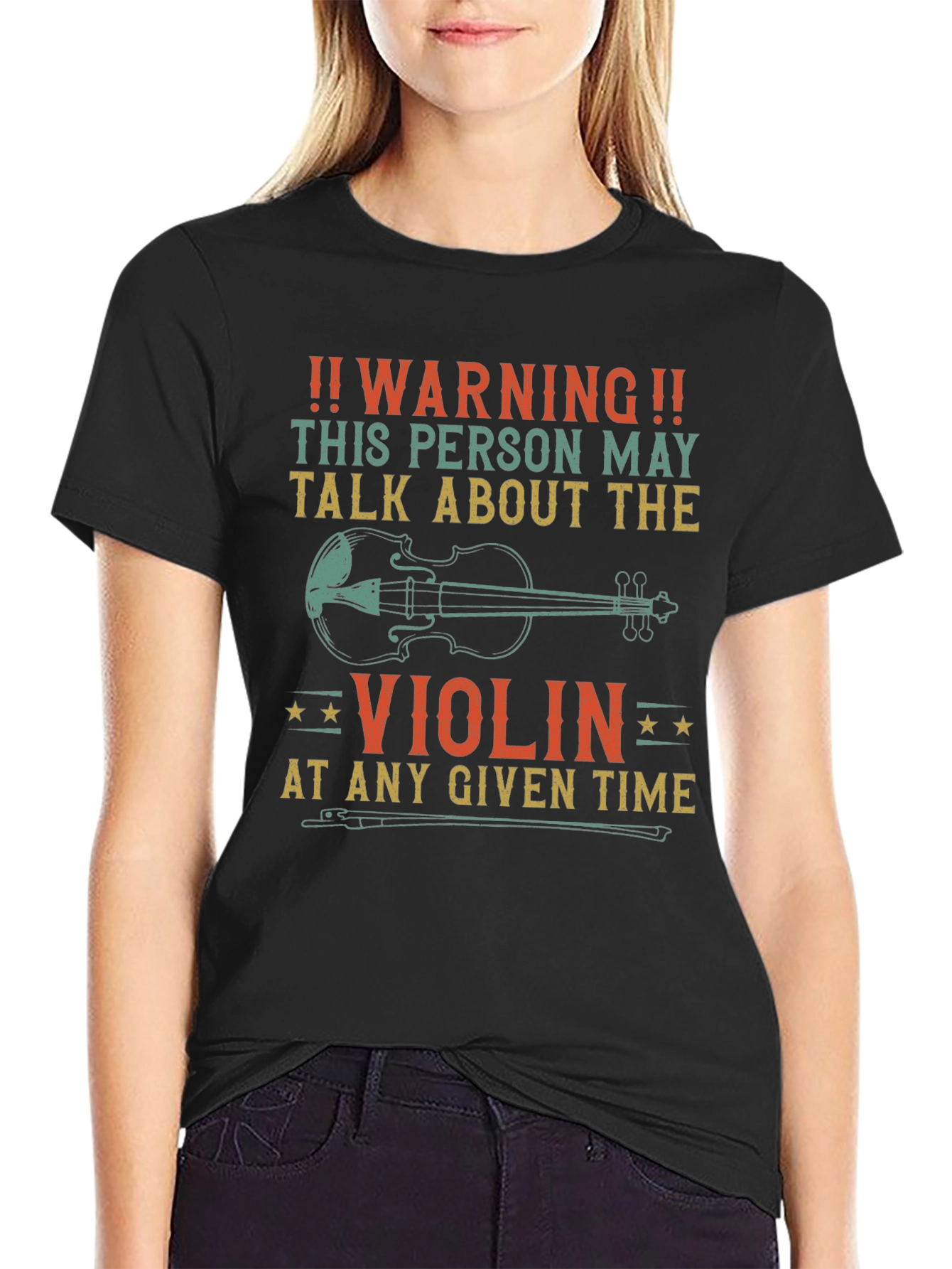 Warning Violin T-Shirt - May Talk About Violins!
