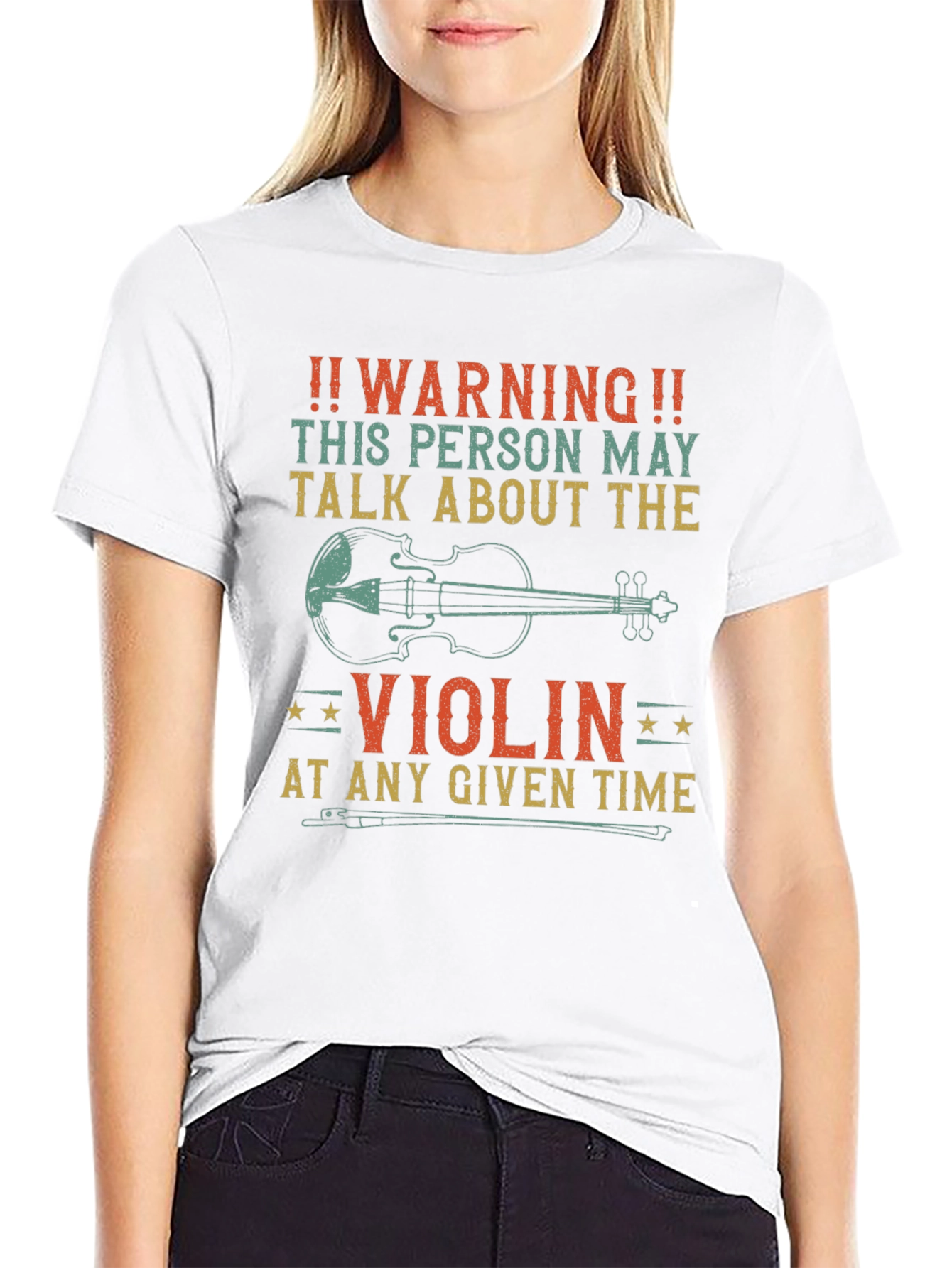 Warning Violin T-Shirt - May Talk About Violins!