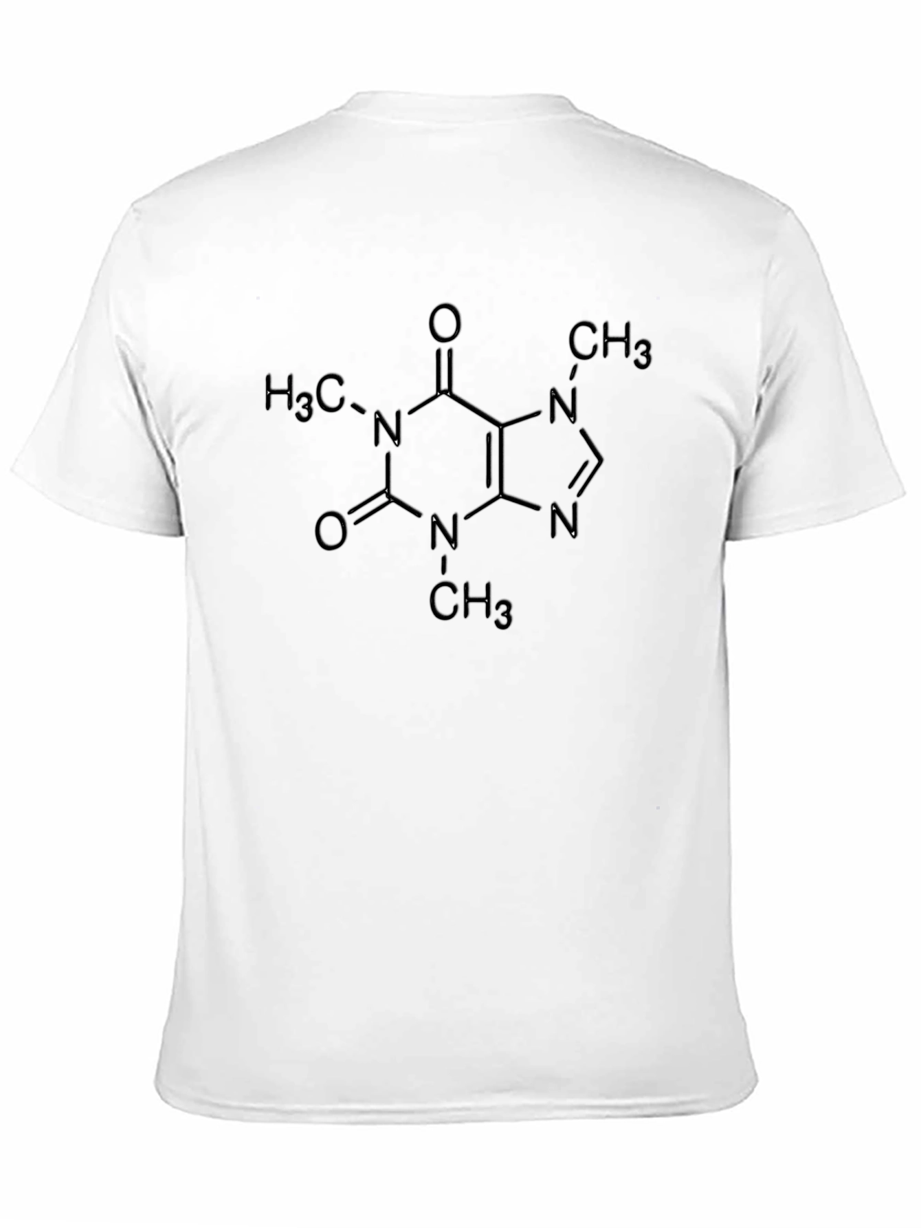 Caffeine Molecule T-Shirt - Science Geek Tee