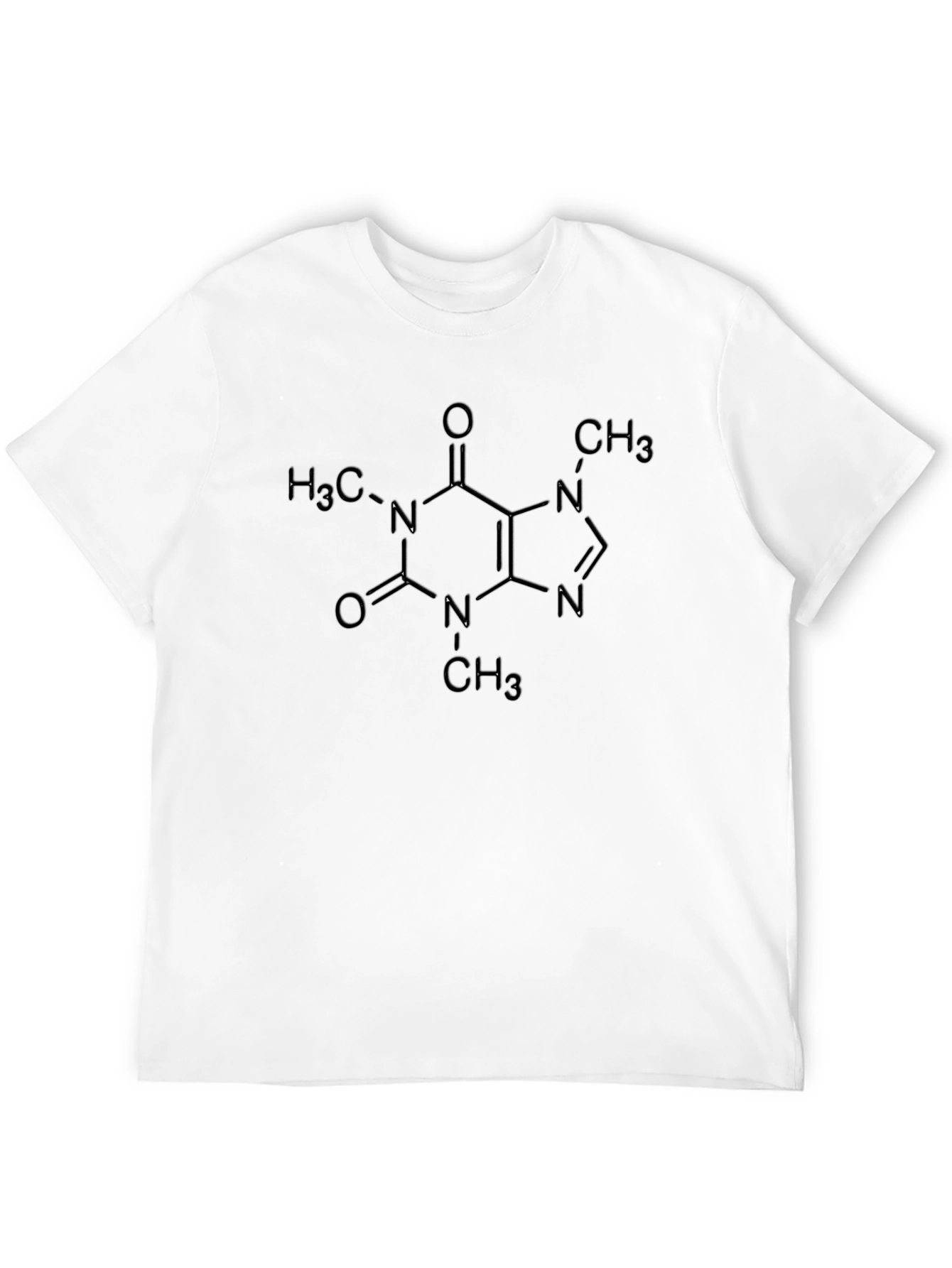 Caffeine Molecule T-Shirt - Science Geek Tee