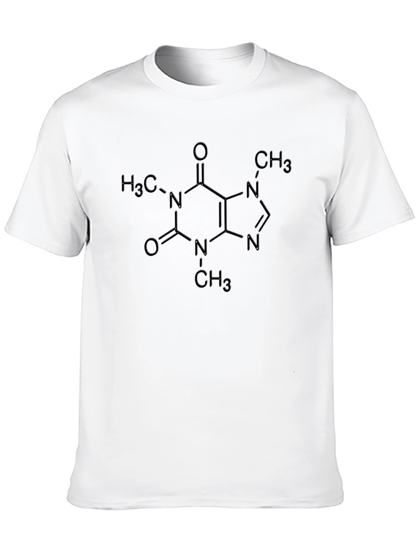 Caffeine Molecule T-Shirt - Science Geek Tee