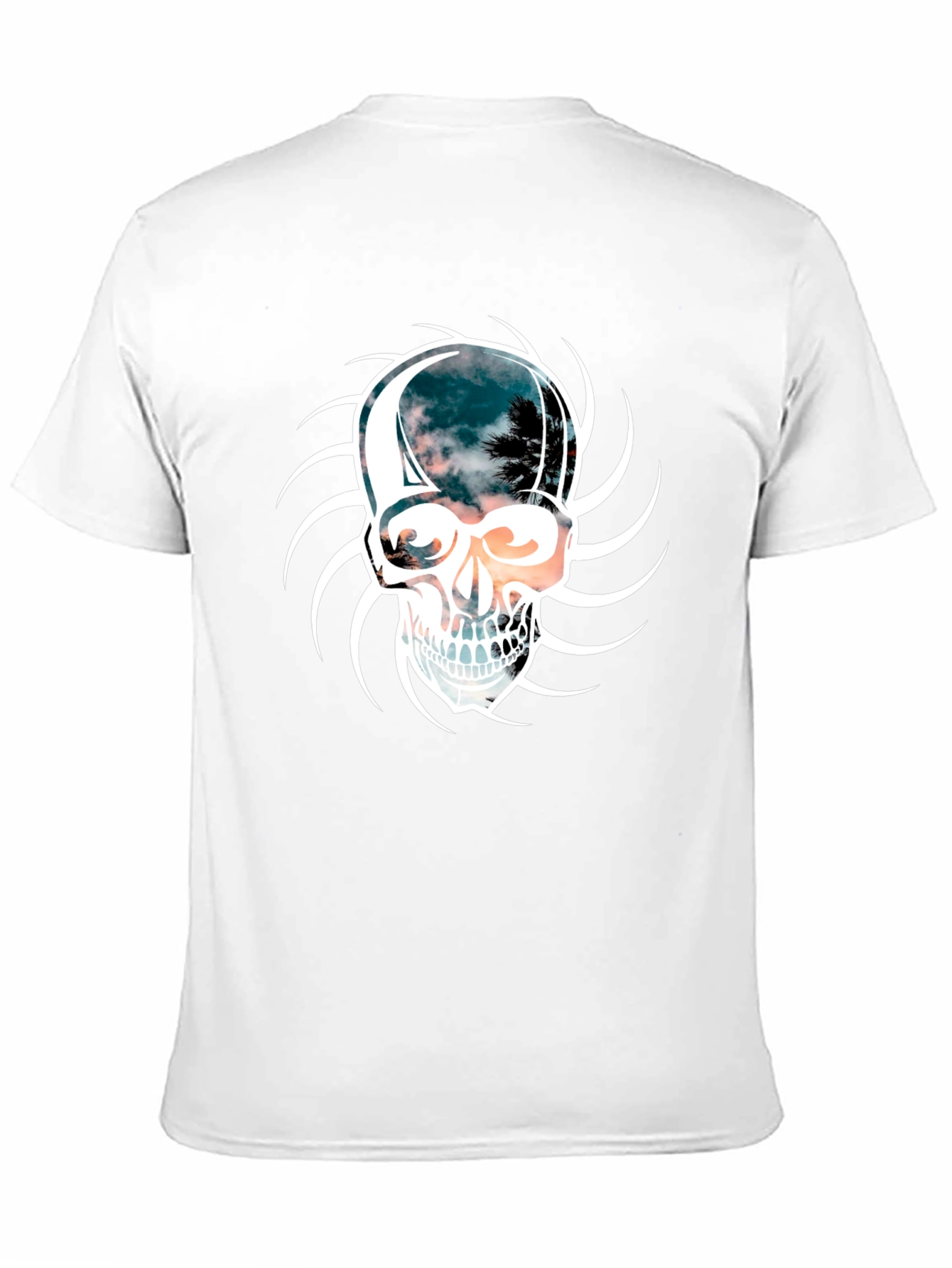 Skull Graphic Print Mens Black T-Shirt