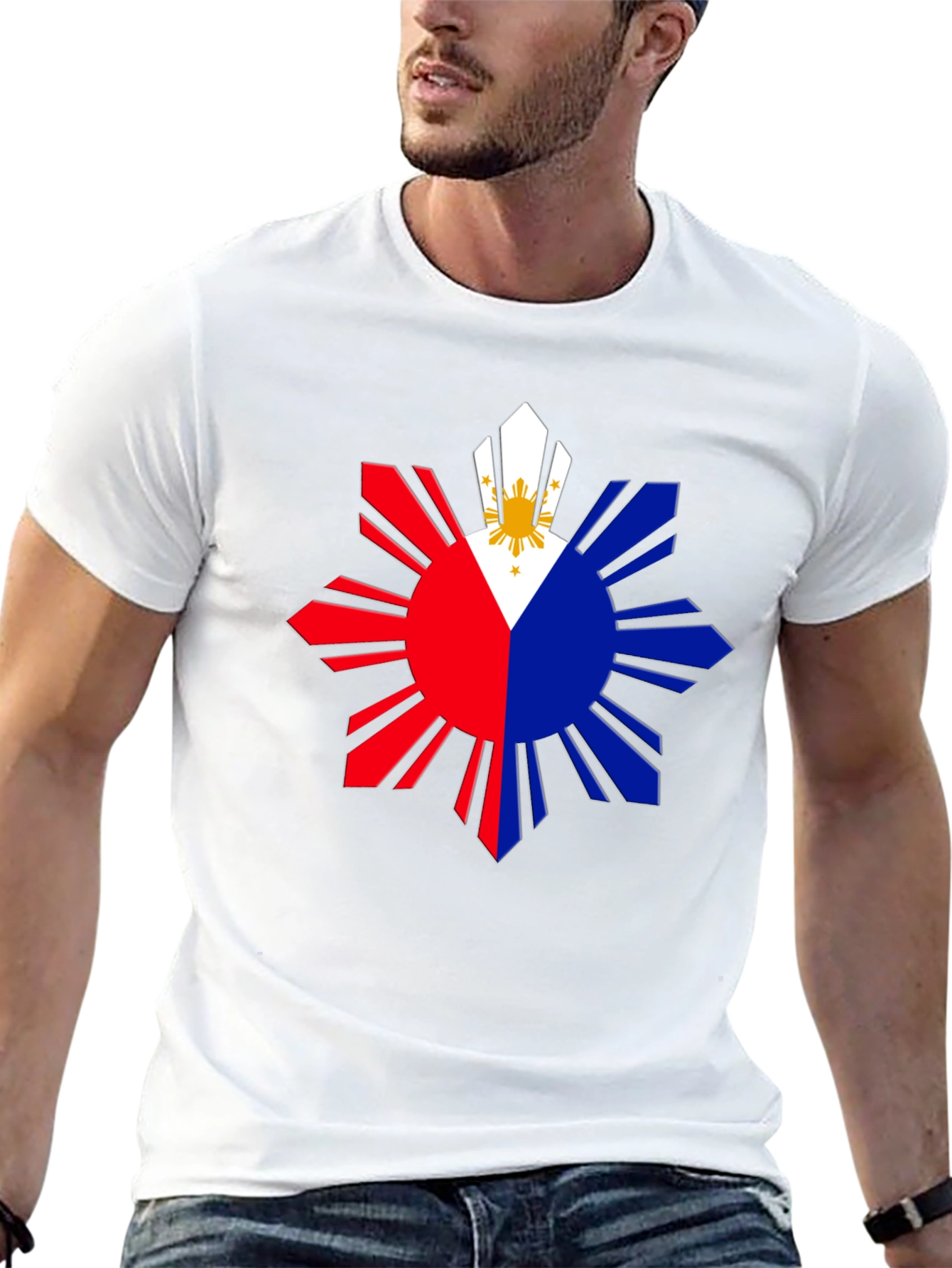 Philippines Flag Sun T-Shirt - Filipino Pride Tee