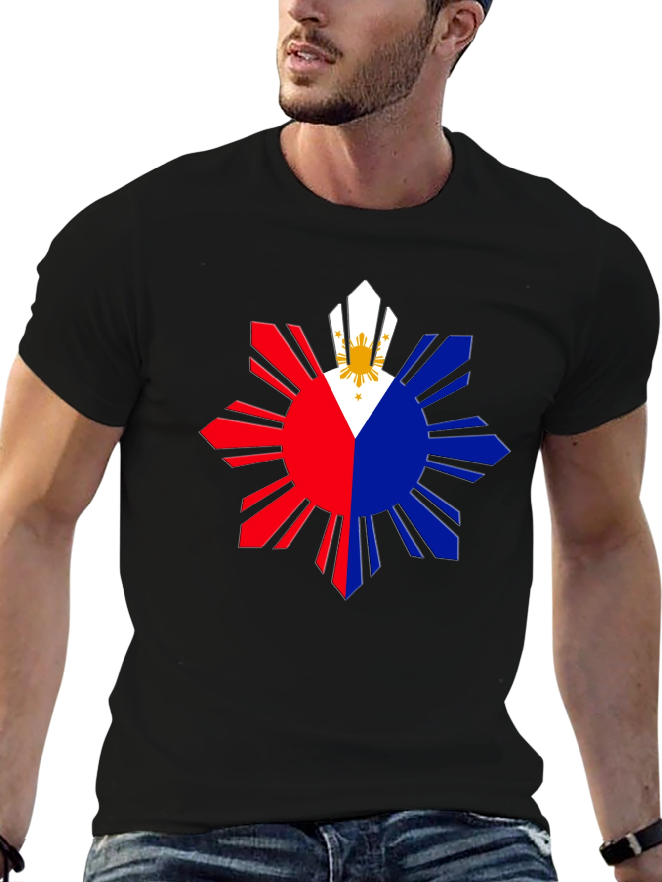 Philippines Flag Sun T-Shirt - Filipino Pride Tee