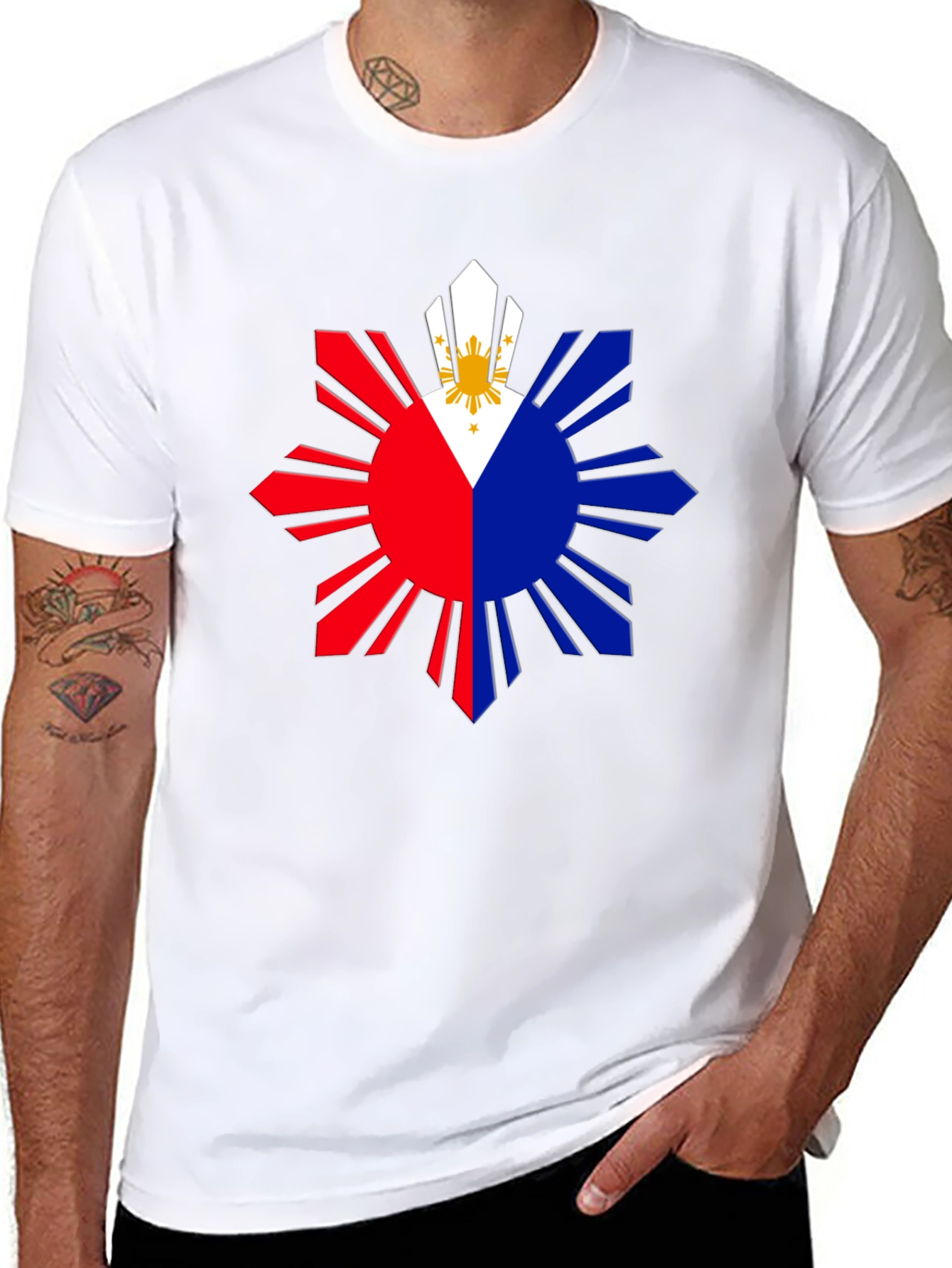 Philippines Flag Sun T-Shirt - Filipino Pride Tee