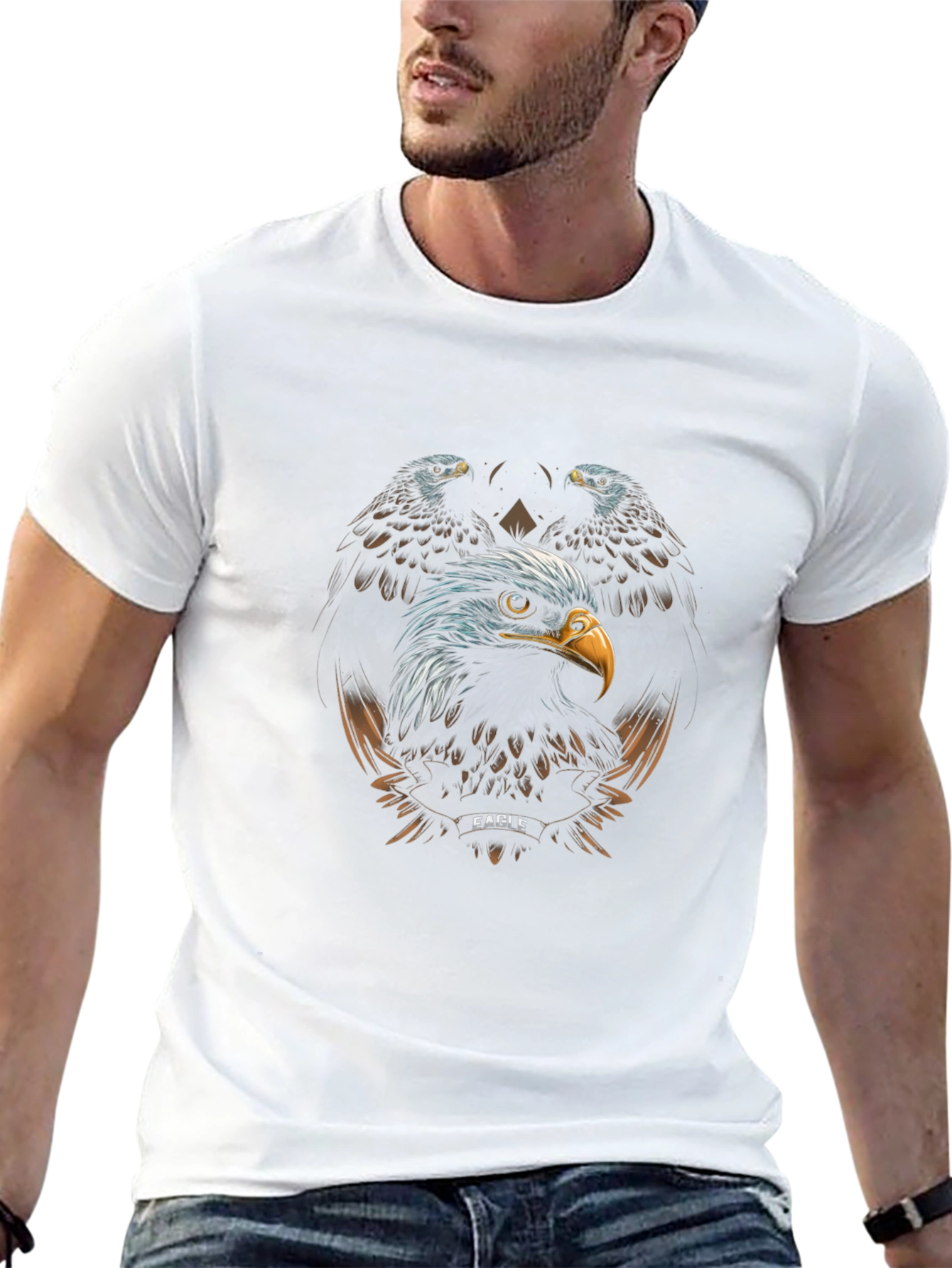 Eagle Graphic Print T-Shirt - Premium Cotton Blend