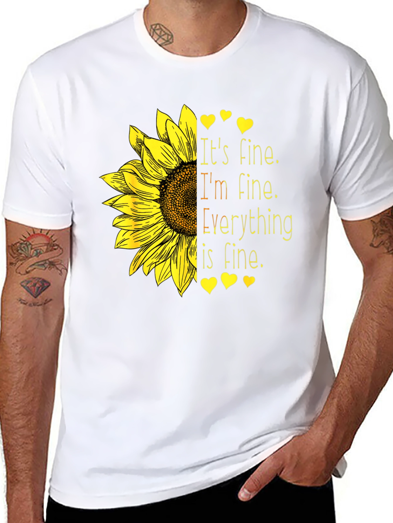 Its Fine Sunflower Graphic Tee