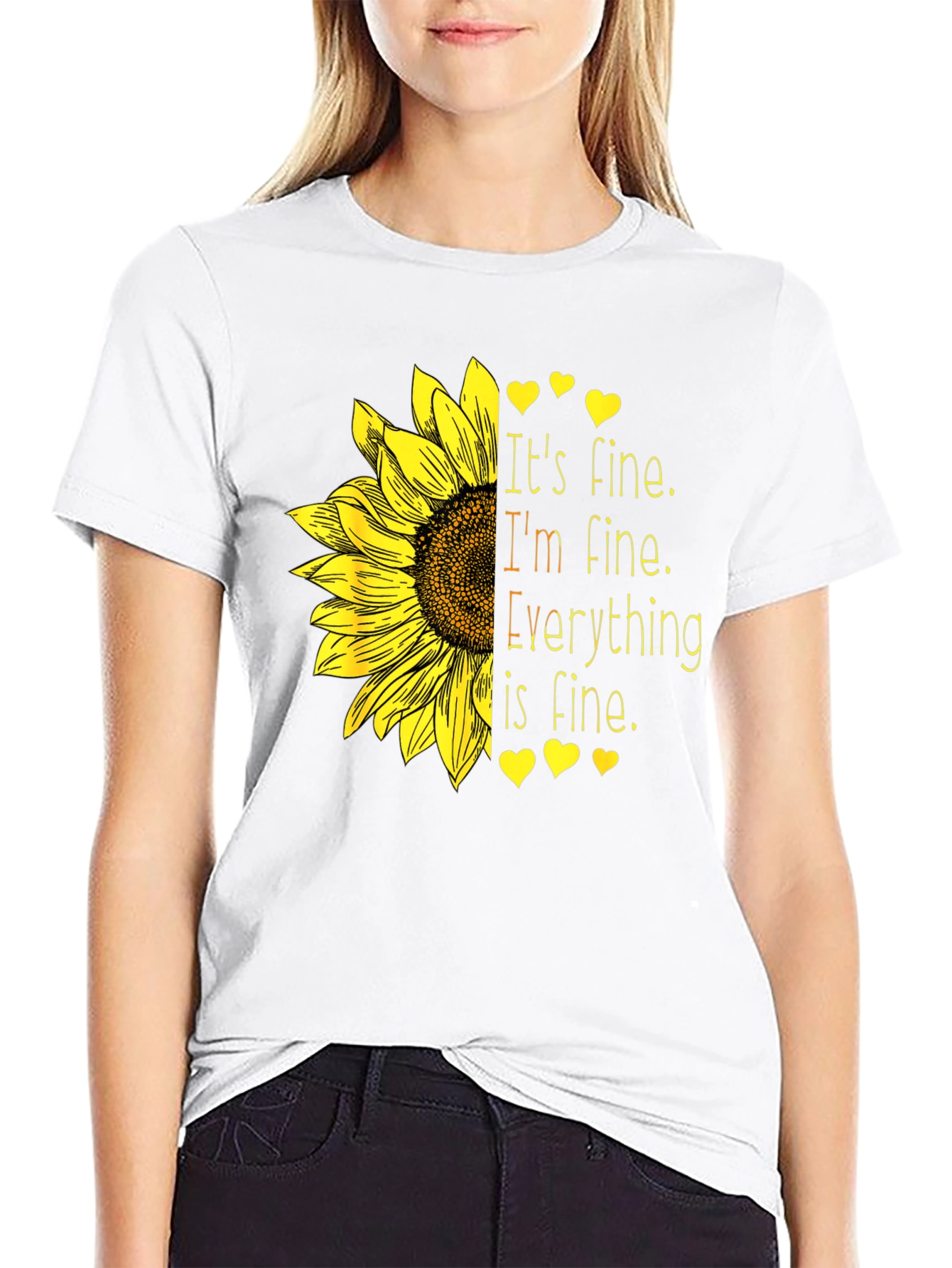 Its Fine Sunflower Graphic Tee