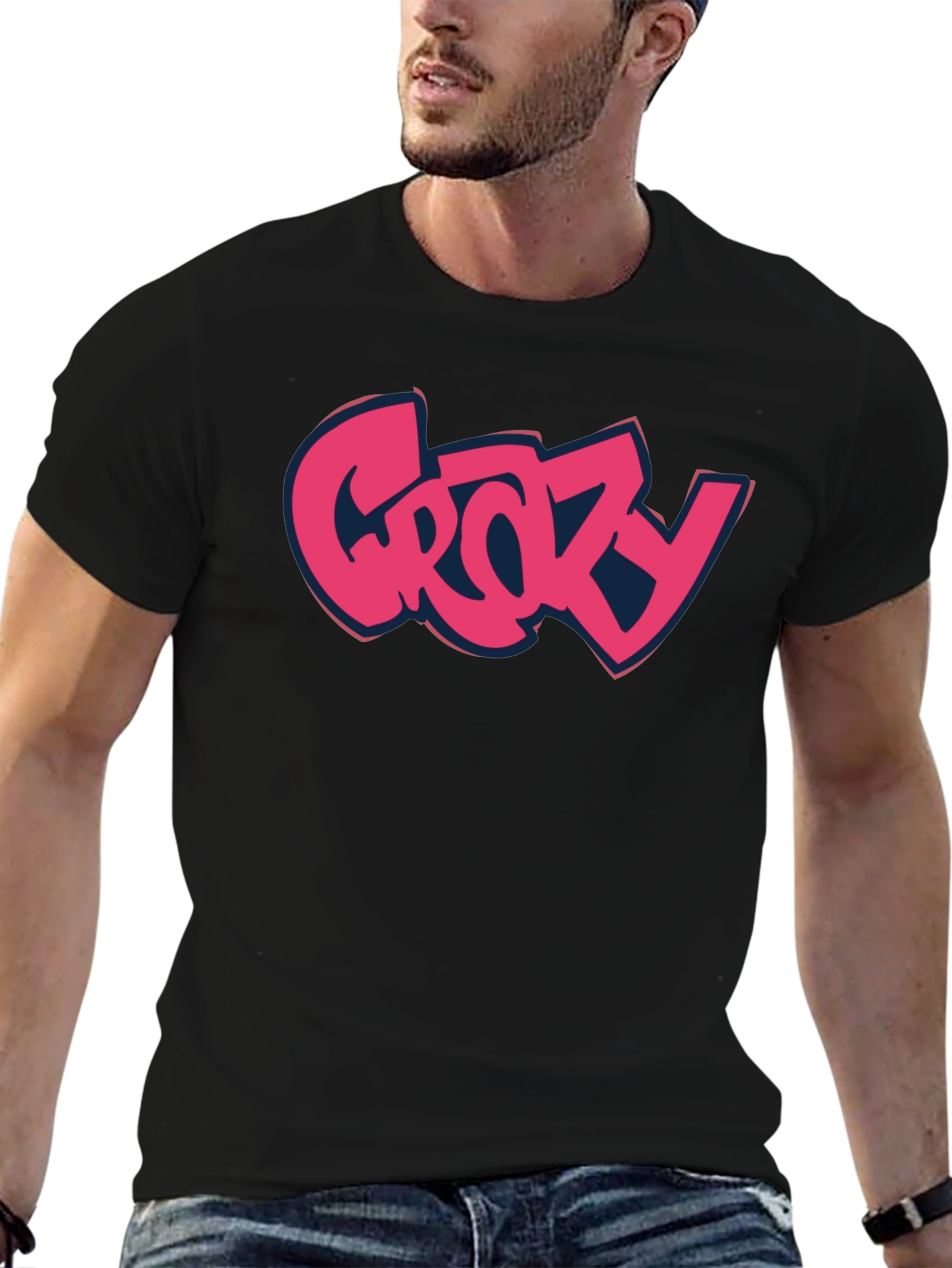 Grozy Black T-Shirt - Casual Wear