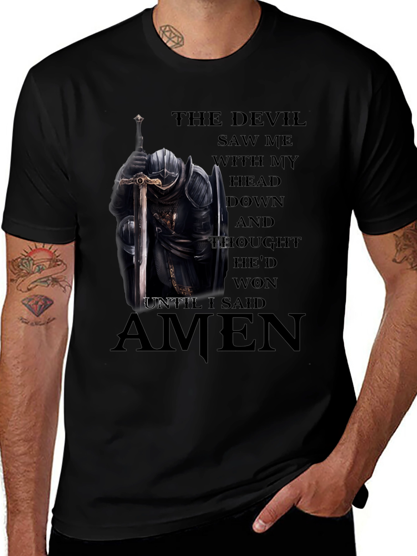 The Devil Saw Me Knight T-Shirt