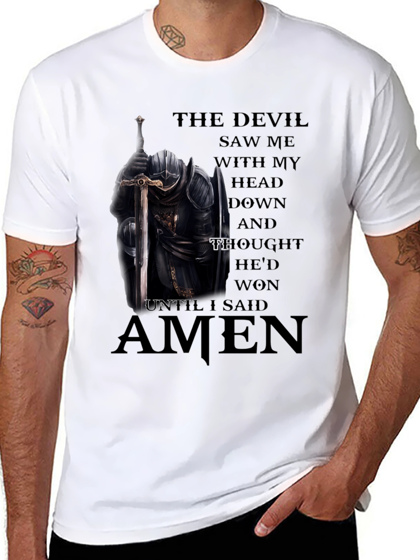 The Devil Saw Me Knight T-Shirt