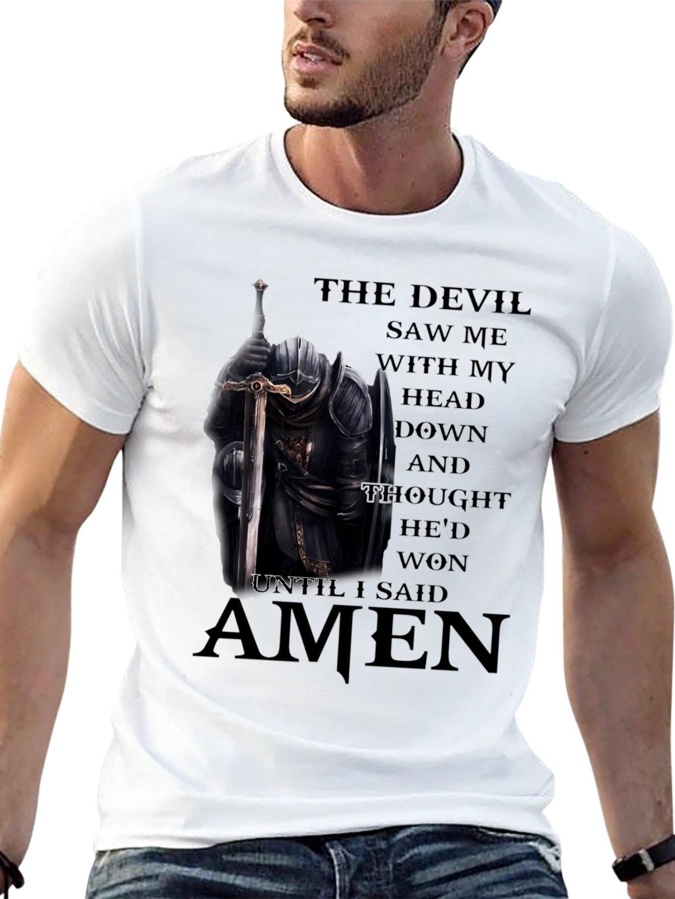 The Devil Saw Me Knight T-Shirt