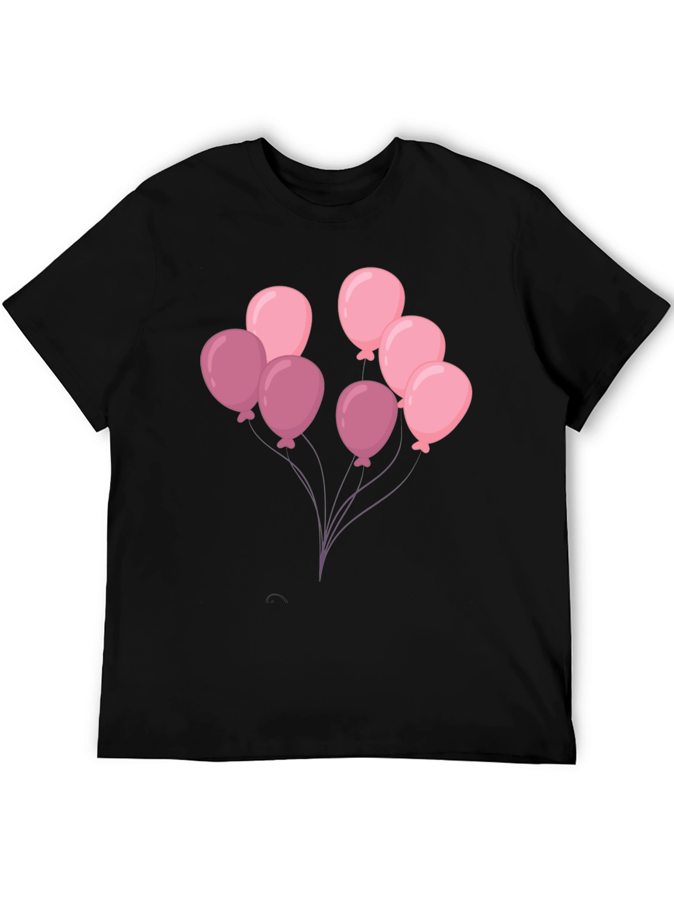 Balloon Graphic Tee - Black Cotton T-Shirt