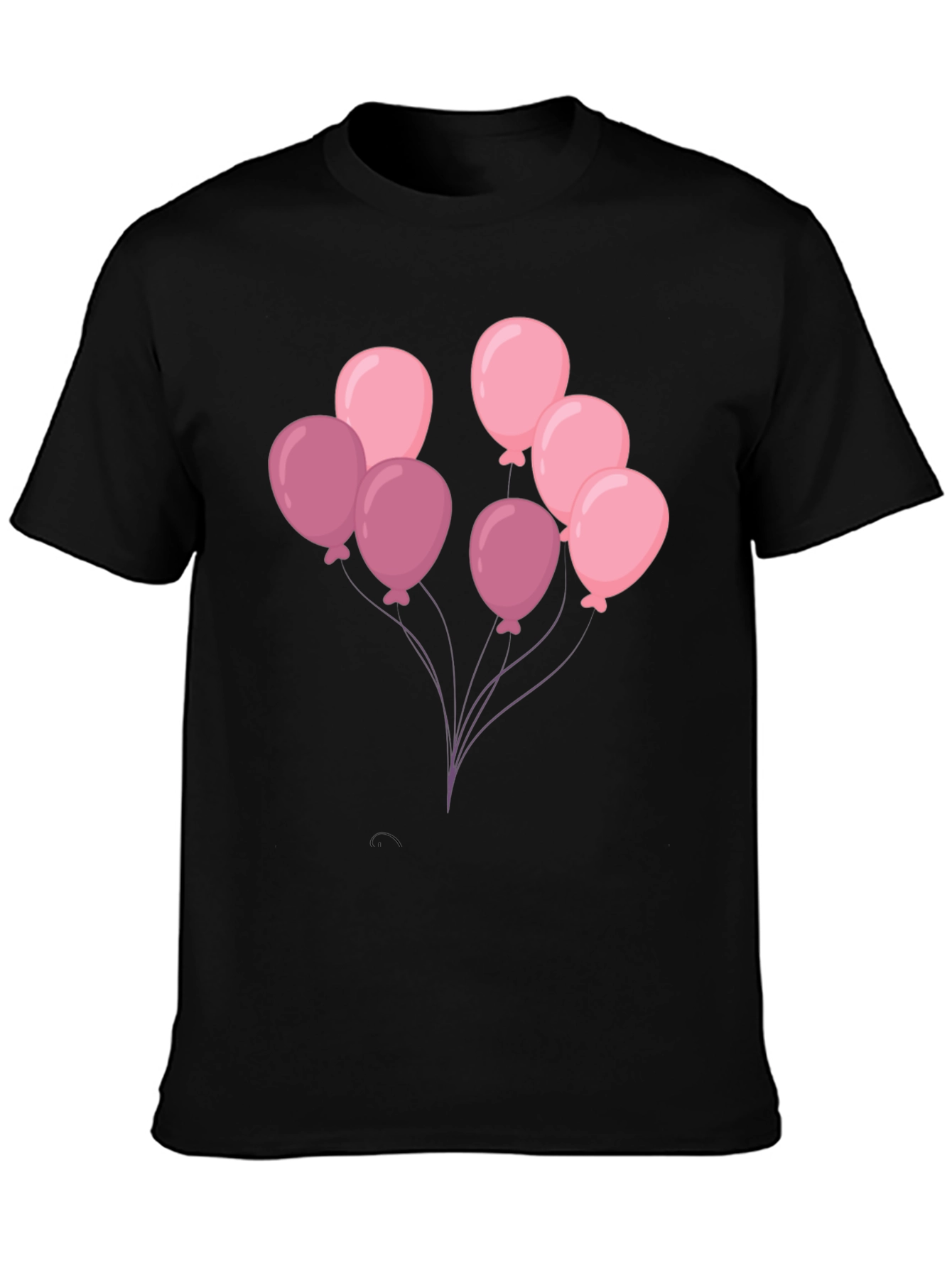 Balloon Graphic Tee - Black Cotton T-Shirt