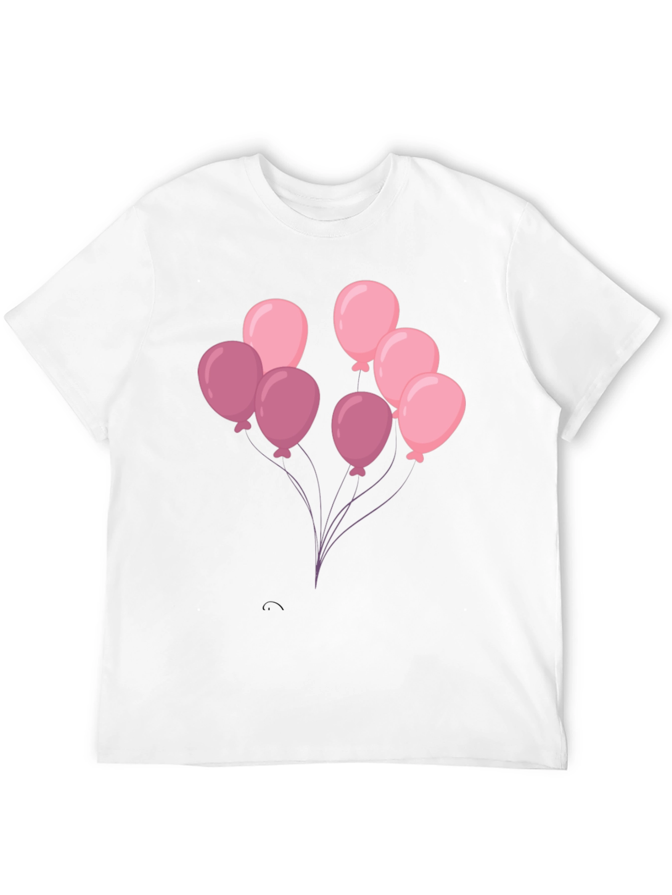 Balloon Graphic Tee - Black Cotton T-Shirt