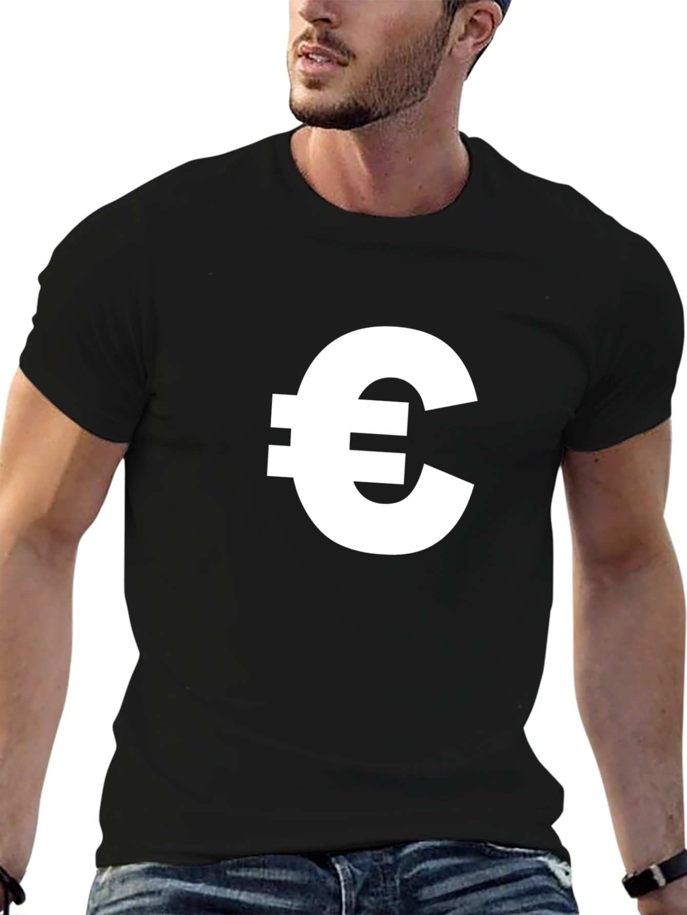 Euro Symbol T-Shirt - Classic Black Tee