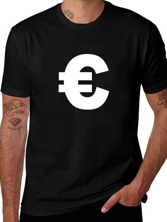 Euro Symbol T-Shirt - Classic Black Tee