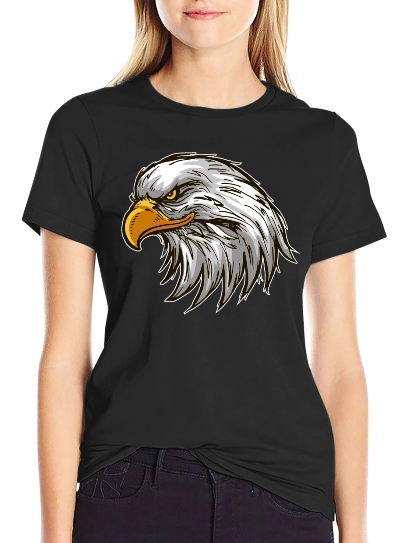Bald Eagle Graphic T-Shirt - Black