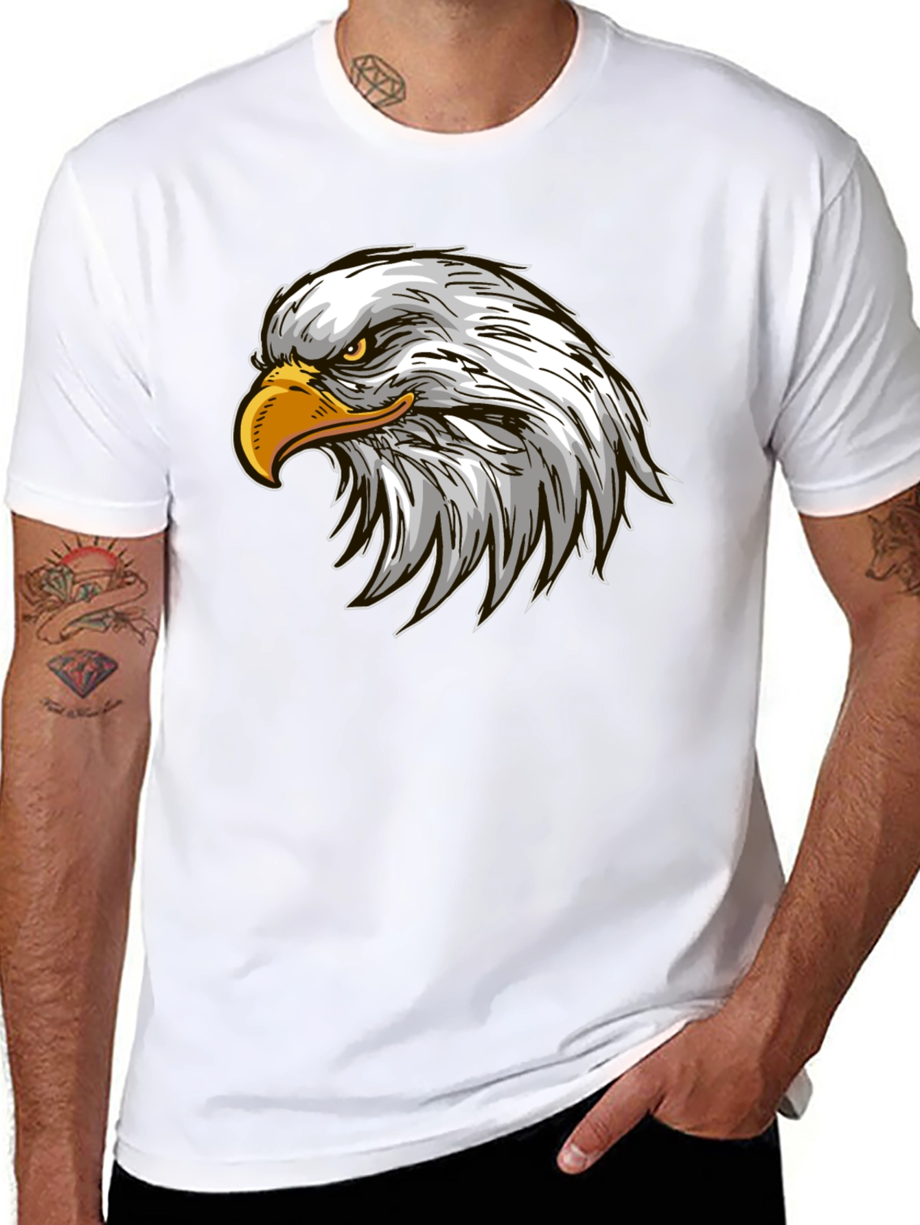 Bald Eagle Graphic T-Shirt - Black