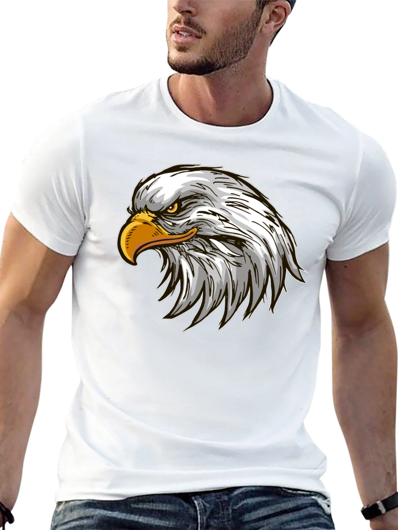 Bald Eagle Graphic T-Shirt - Black
