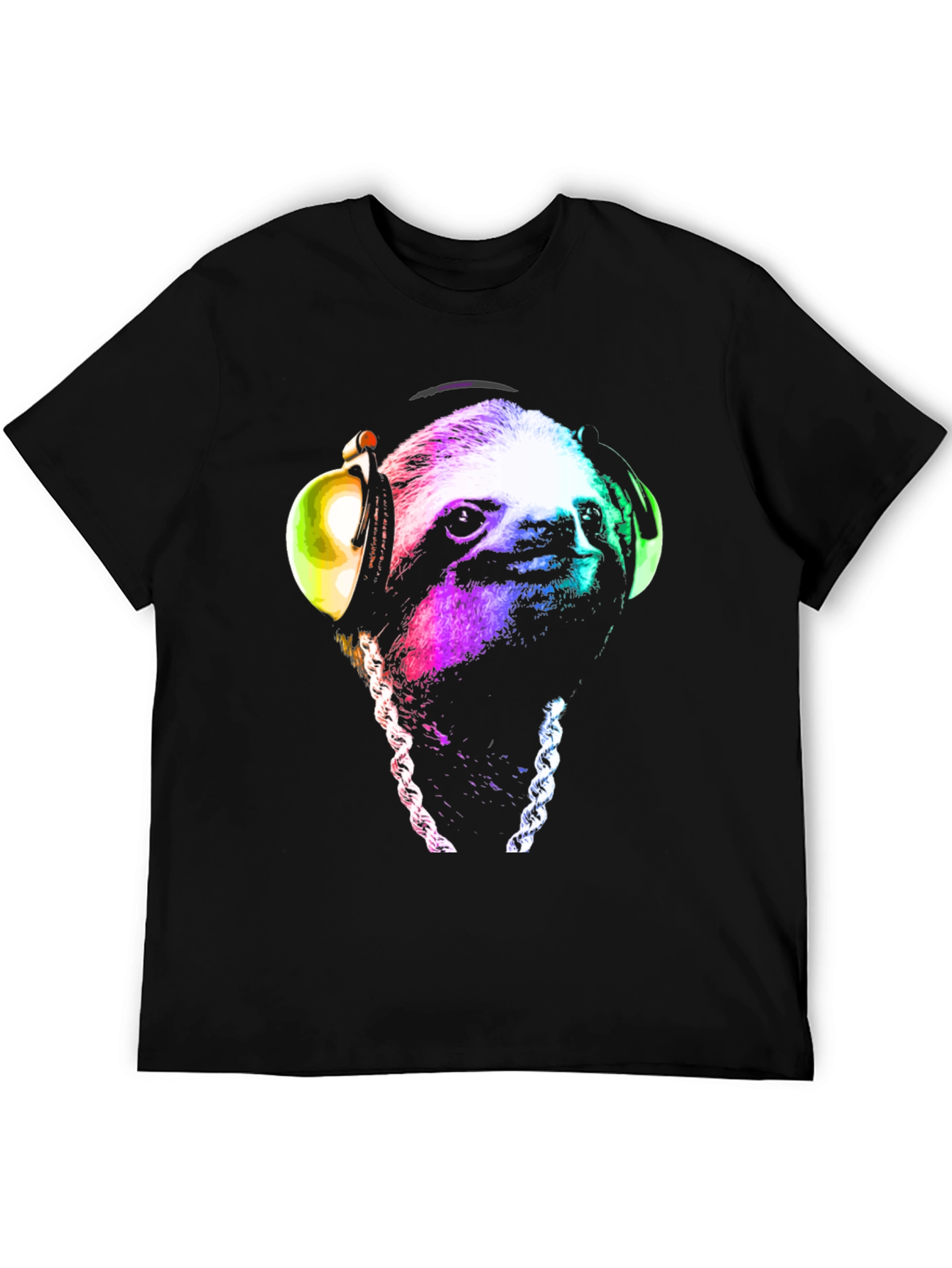 Sloth DJ T-Shirt - Cool Graphic Tee