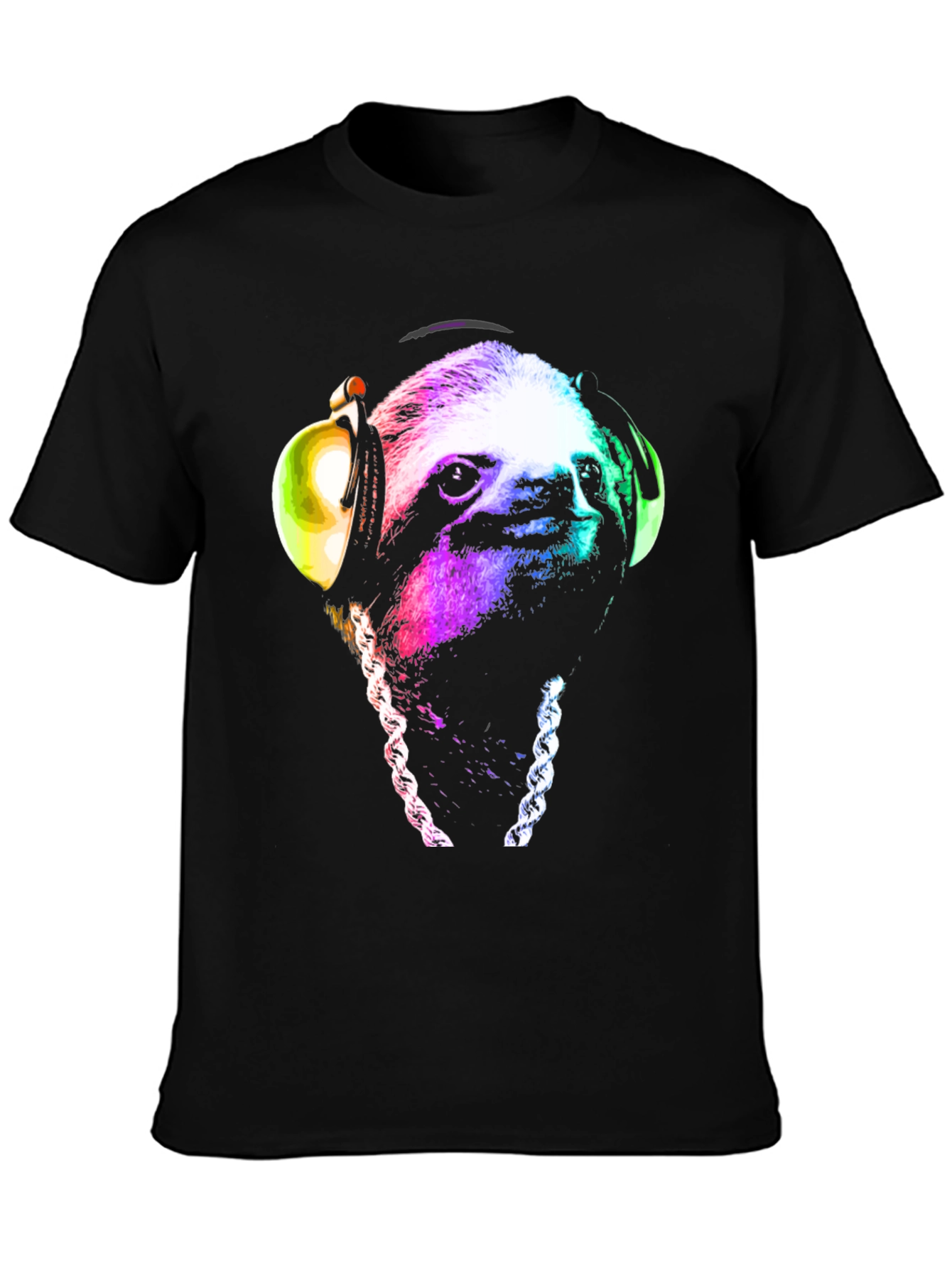Sloth DJ T-Shirt - Cool Graphic Tee
