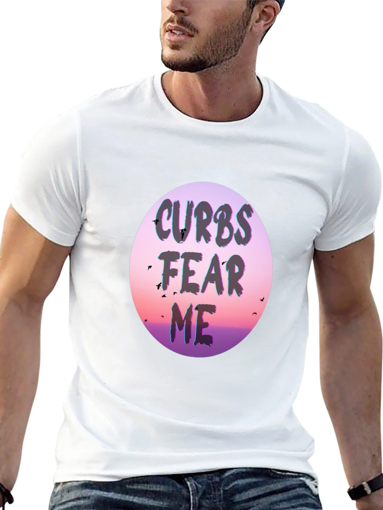 Curb Fear Me Graphic Tee - Stylish Black T-Shirt