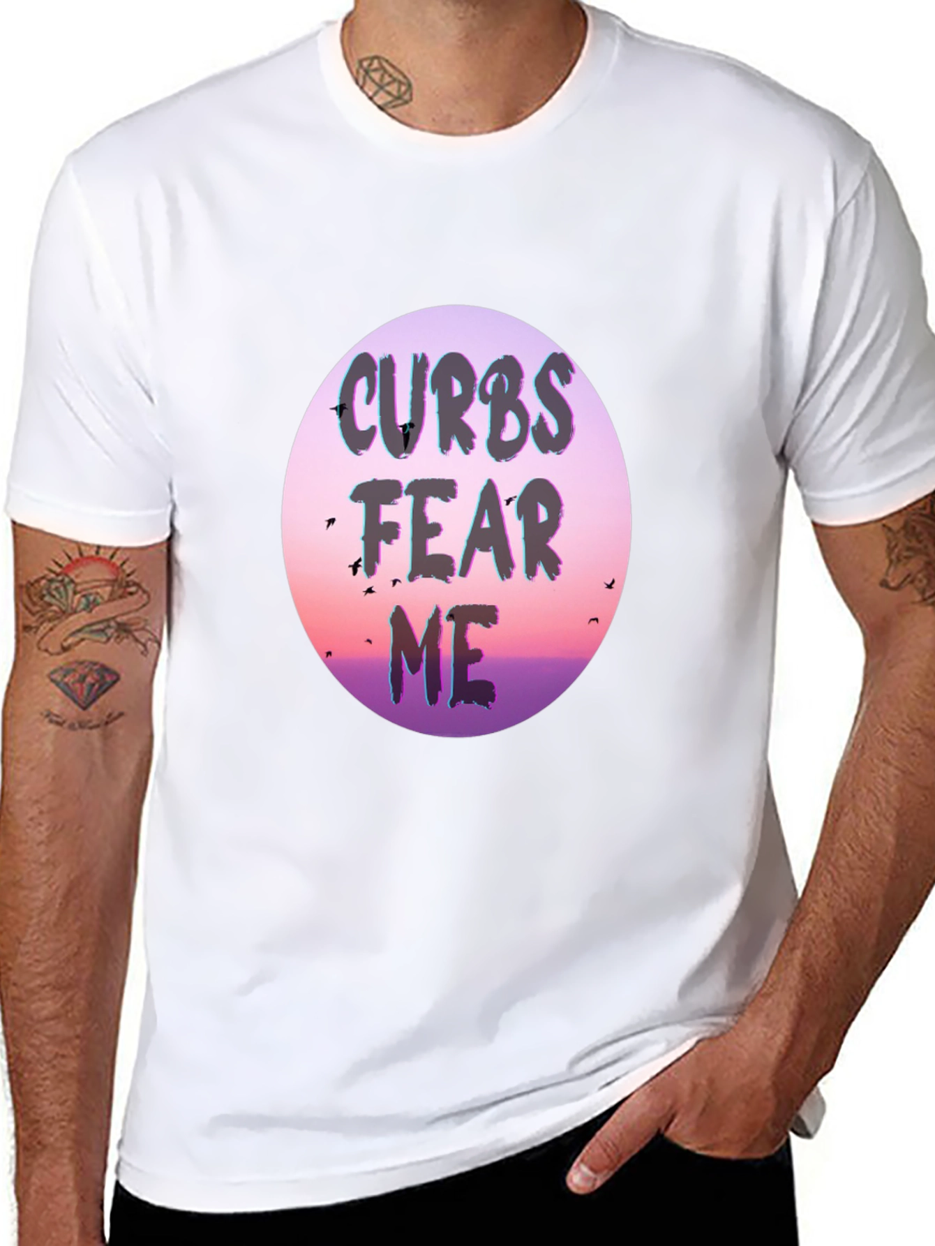 Curb Fear Me Graphic Tee - Stylish Black T-Shirt