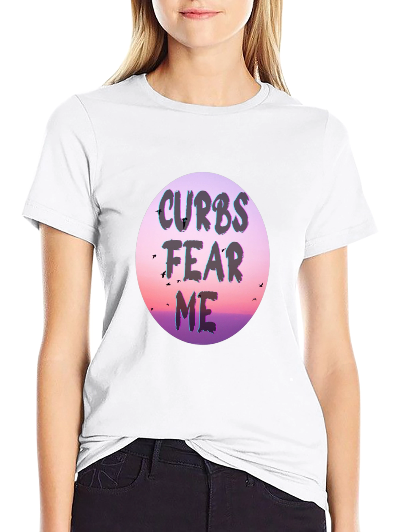 Curb Fear Me Graphic Tee - Stylish Black T-Shirt